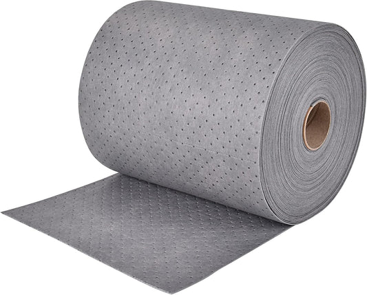 A A IN 2 Pack Oil Absorbent Pads Roll, Oil Maintenance Mat Roll for All-Purpose Use, Gray, 150' L x 15" W