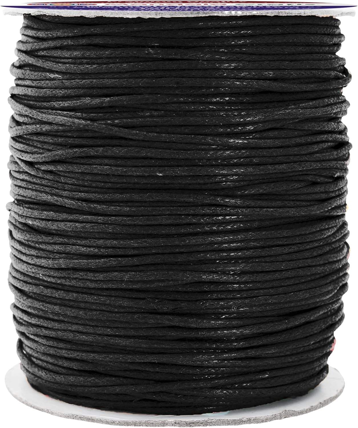 Mandala Crafts 1.5mm 109 Yards Black Cotton Waxed Cord for Jewelry Making Bracelet Cord Waxed String - Beading String Thread Jewelry Cords for Necklaces String