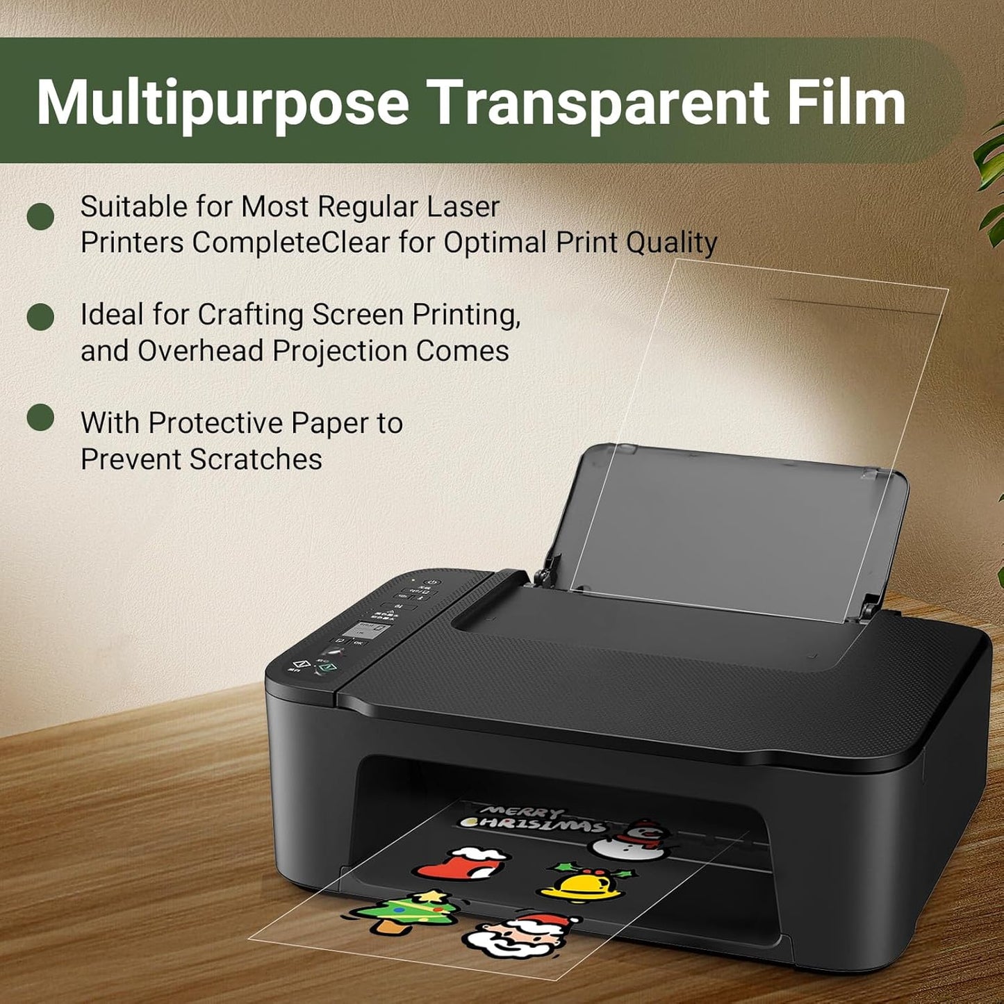 Laser Transparency Film 50 Sheets 11 x 17 Inche Clear Overhead Projector Film Clear Transparency Paper for Laser Printer