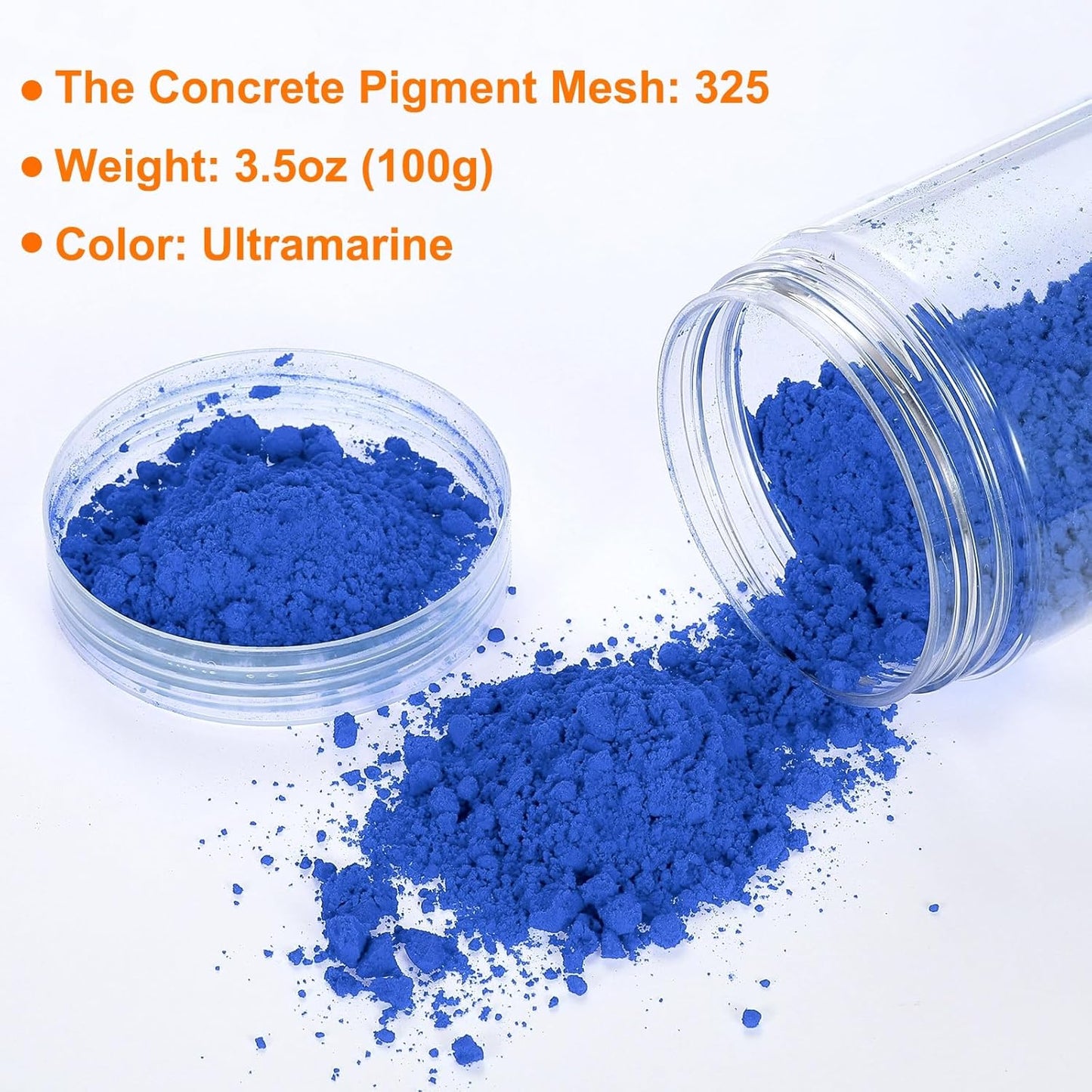 HARFINGTON Iron Oxide Powder Concrete Pigment 325 Mesh 3.5oz (100g) Iron Oxide Grout Pigment for Pastel Tile Paint Concrete Cement, Ultramarine