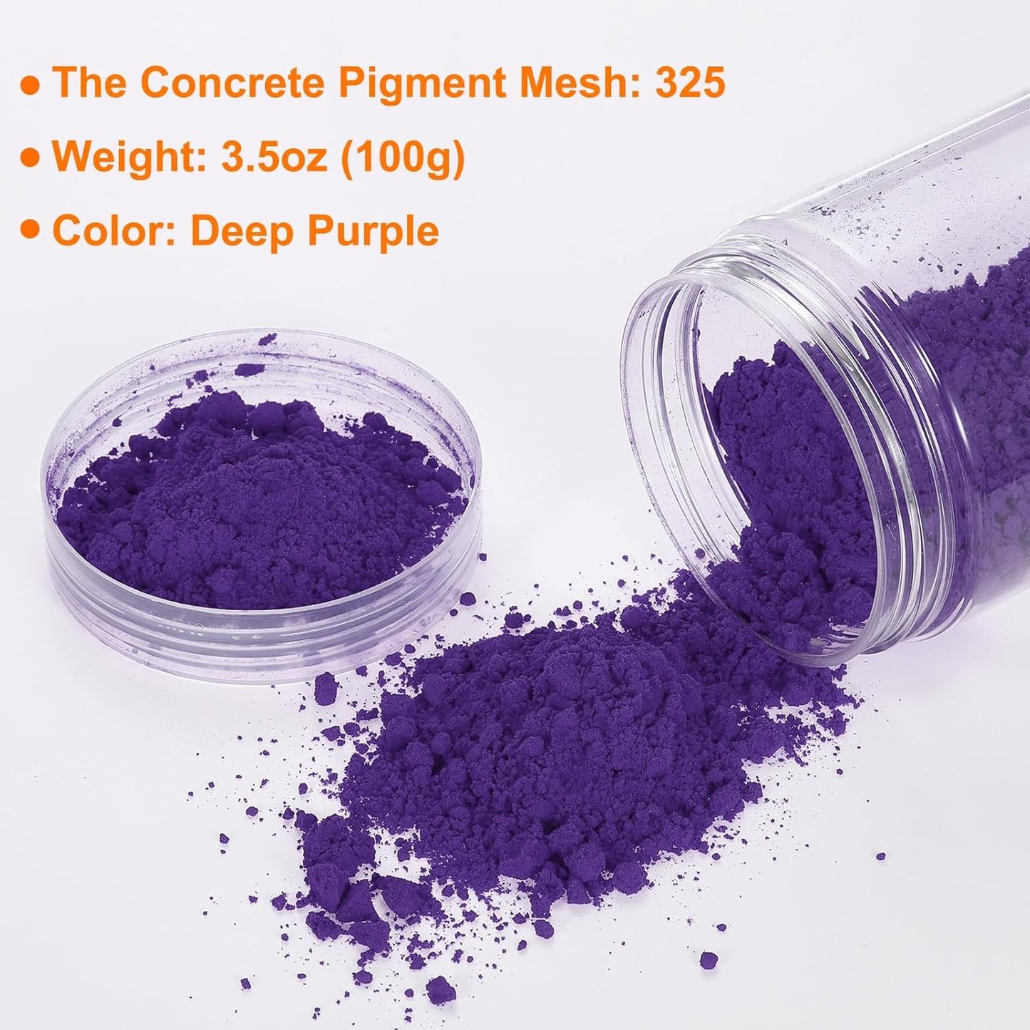 HARFINGTON Iron Oxide Powder Concrete Pigment 325 Mesh 3.5oz (100g) Iron Oxide Grout Pigment for Pastel Tile Paint Concrete Cement, Deep Purple