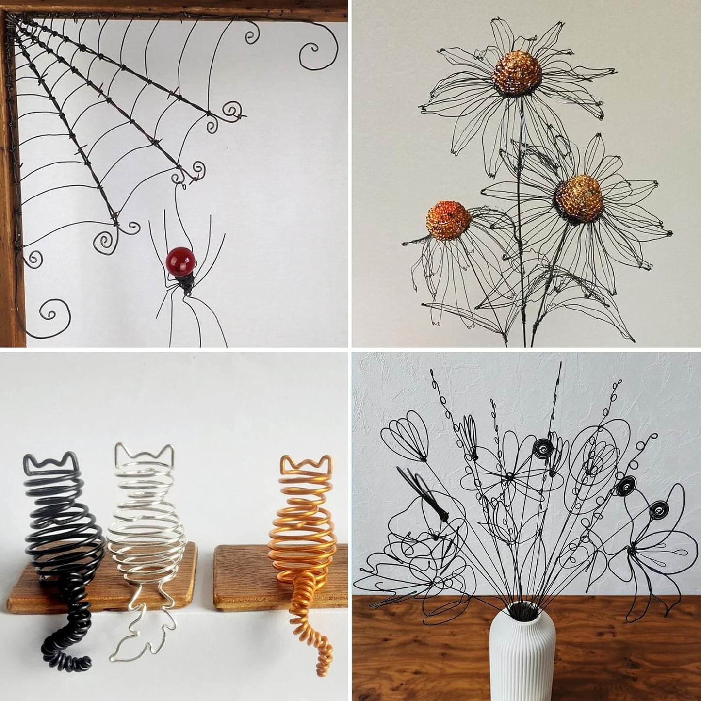 328FT Jewelry Wire 26 Gauge Tarnish-Resistant Copper Beading Wires Roll Bulk for DIY Crafts Jewelry Making, Black Wire