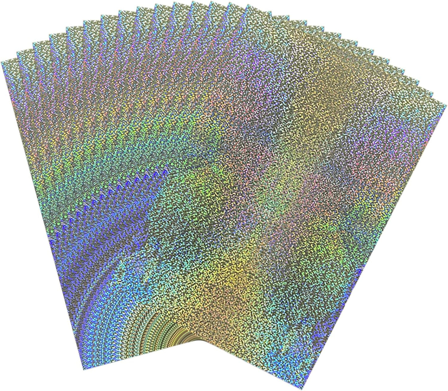 Briartw 20x29cm Hot Foil Paper 50 Sheets Pack Toner Reactive Foil Hot Stamping Foil Paper by Laser Printer and Laminator for Scrapbooking Craft Cardmaking DIY Album (Laser Silver Glitter, 50 Sheets)