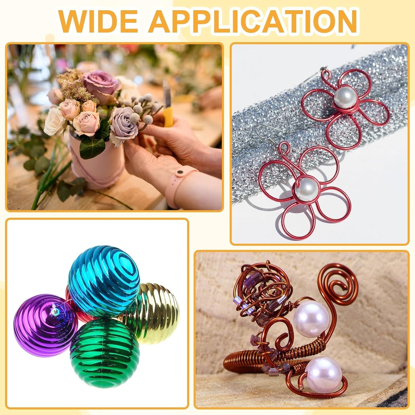 uxcell 18 Gauge / 1mm Anodized Aluminum Wire for Jewelry Craft Making, 102 Feet Bendable Flexible Wire for DIY Home Decor Gardening Sculpture, Purple