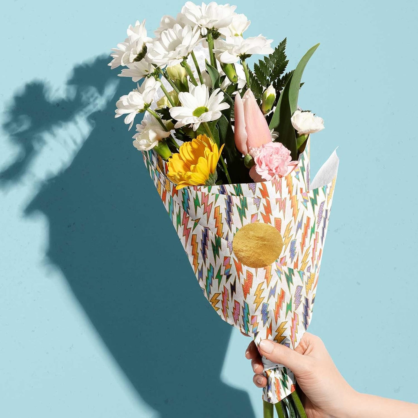 Colors of Rainbow - Lightning - 12 Sheets, 20 inch X 29 inch - Italian Print Tissue Paper for Decoupage Gift Basket Gift Bag Party Crafts (Lightning)