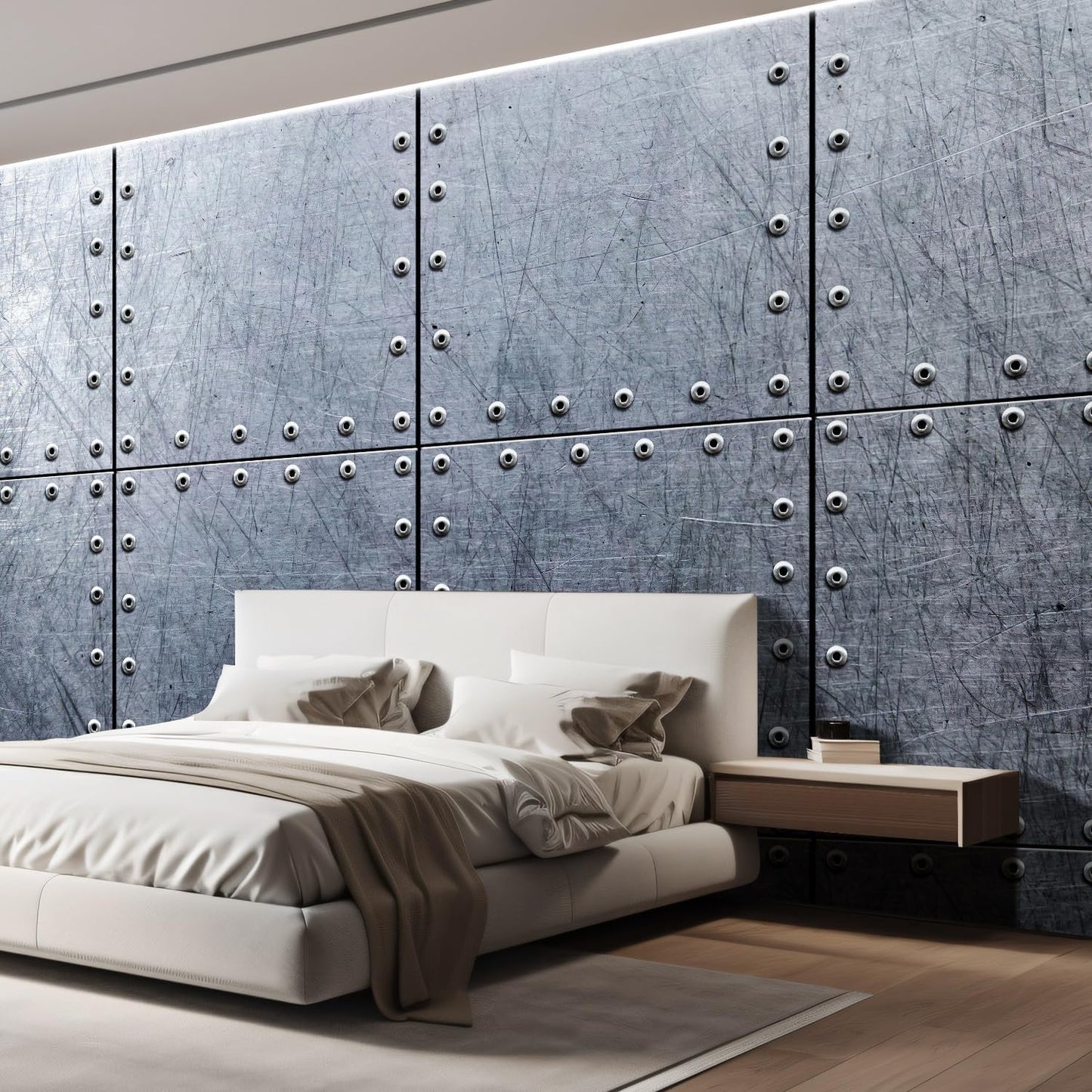 wall26 Wall Sticker/Wall Mural Metal Background, Not Peel and Stick, Non-Woven Wallpaper Decorative for Bedroom, Living Room,Office - 132x144 inches