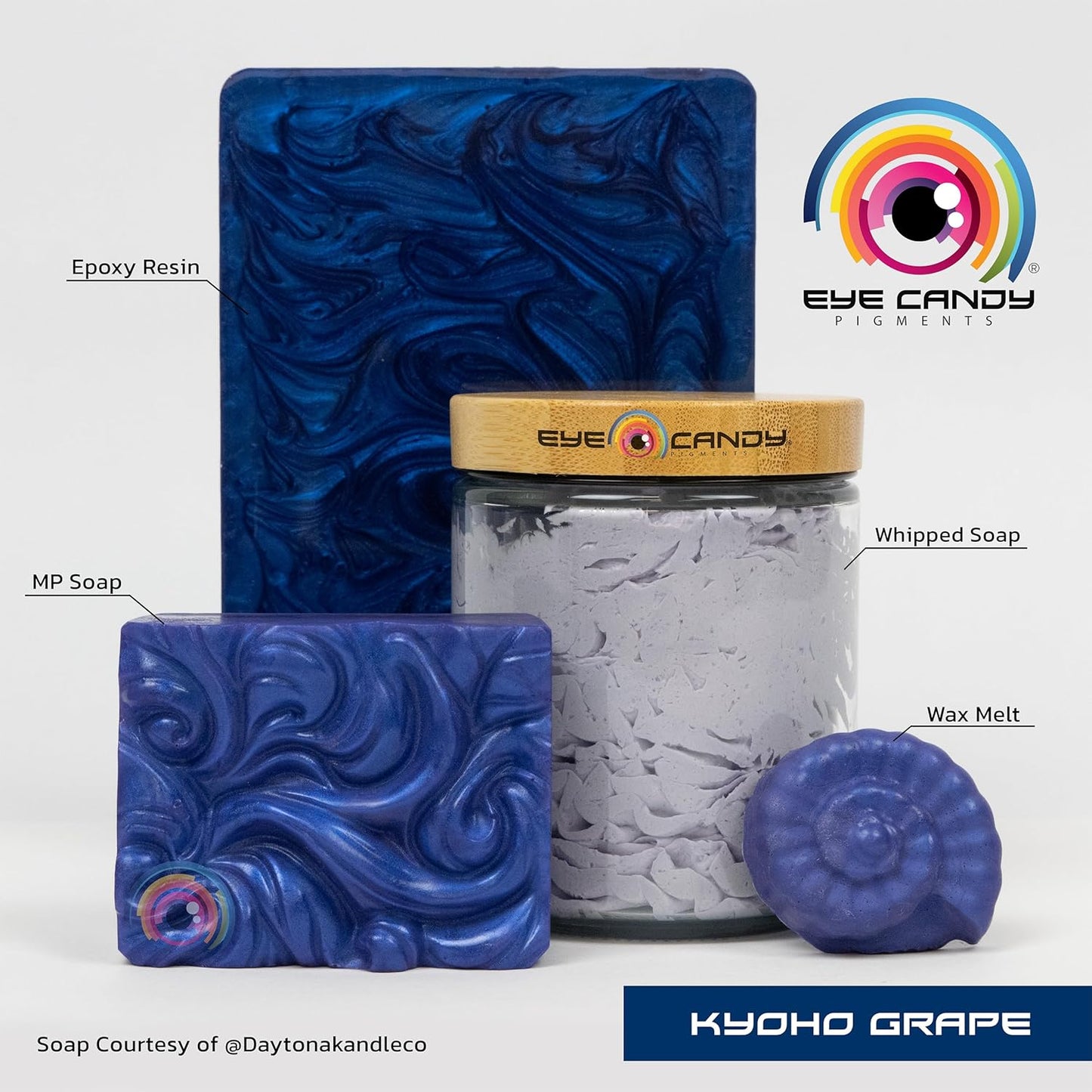 Eye Candy Premium Mica Powder Pigment “Kyoho Grape” (50g) Multipurpose DIY Arts and Crafts Additive | Woodworking, Epoxy, Resin, Paint, Soap, Bath Bombs, Nail Polish, Lip Balm (Kyoho Grape, 50G)