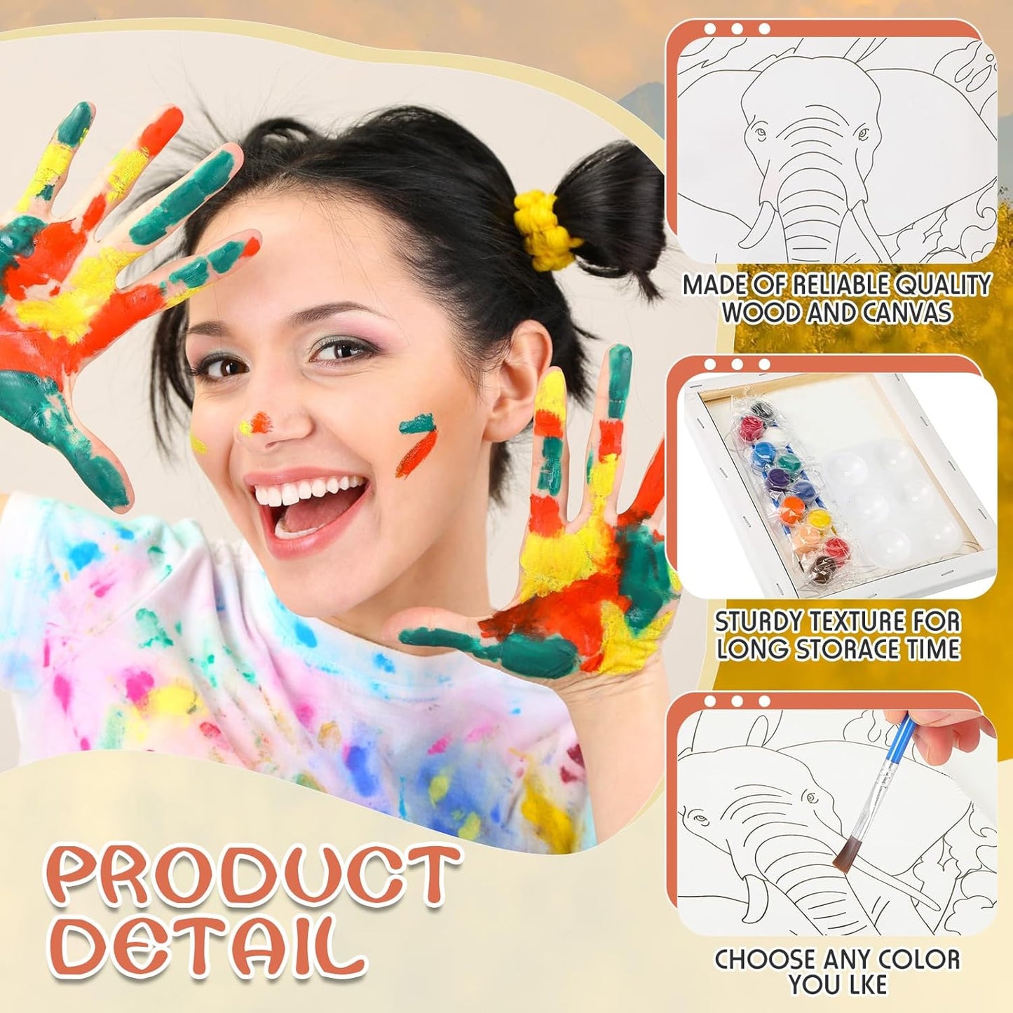 Zhanmai 12 Pack Pre Drawn Canvas for Painting Sip and Paint Kit 8" x 10" Paint Party Set Canvas Painting Pre Printed Canvases for Party Favor DIY Virtual Adult's Date Night(Natural Scenery)