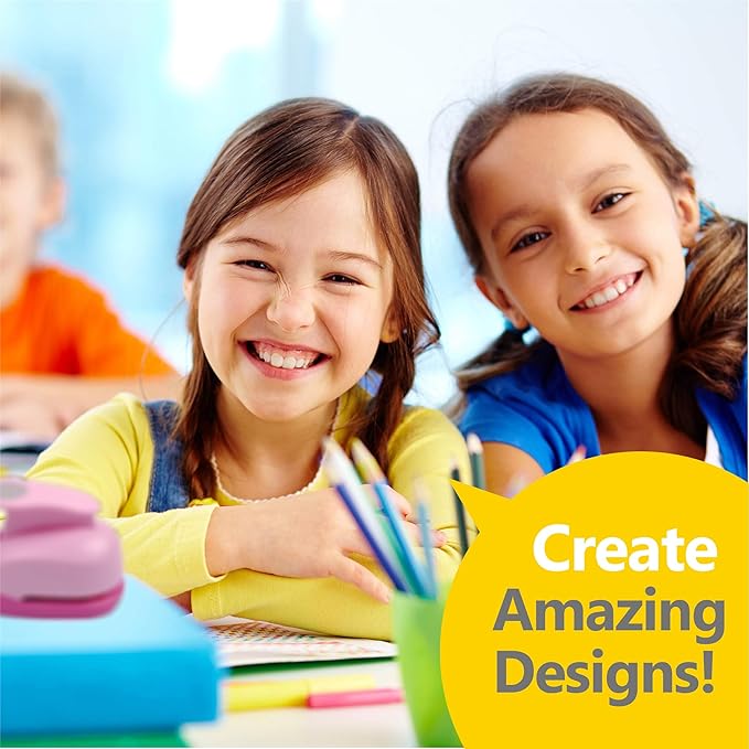 BearBoss 2 Inch Circle Punch, Hole Punch Shapes, Paper Punch Set for Scrapbooking Festival Paper Greeting Card DIY Albums Photos (Pink)