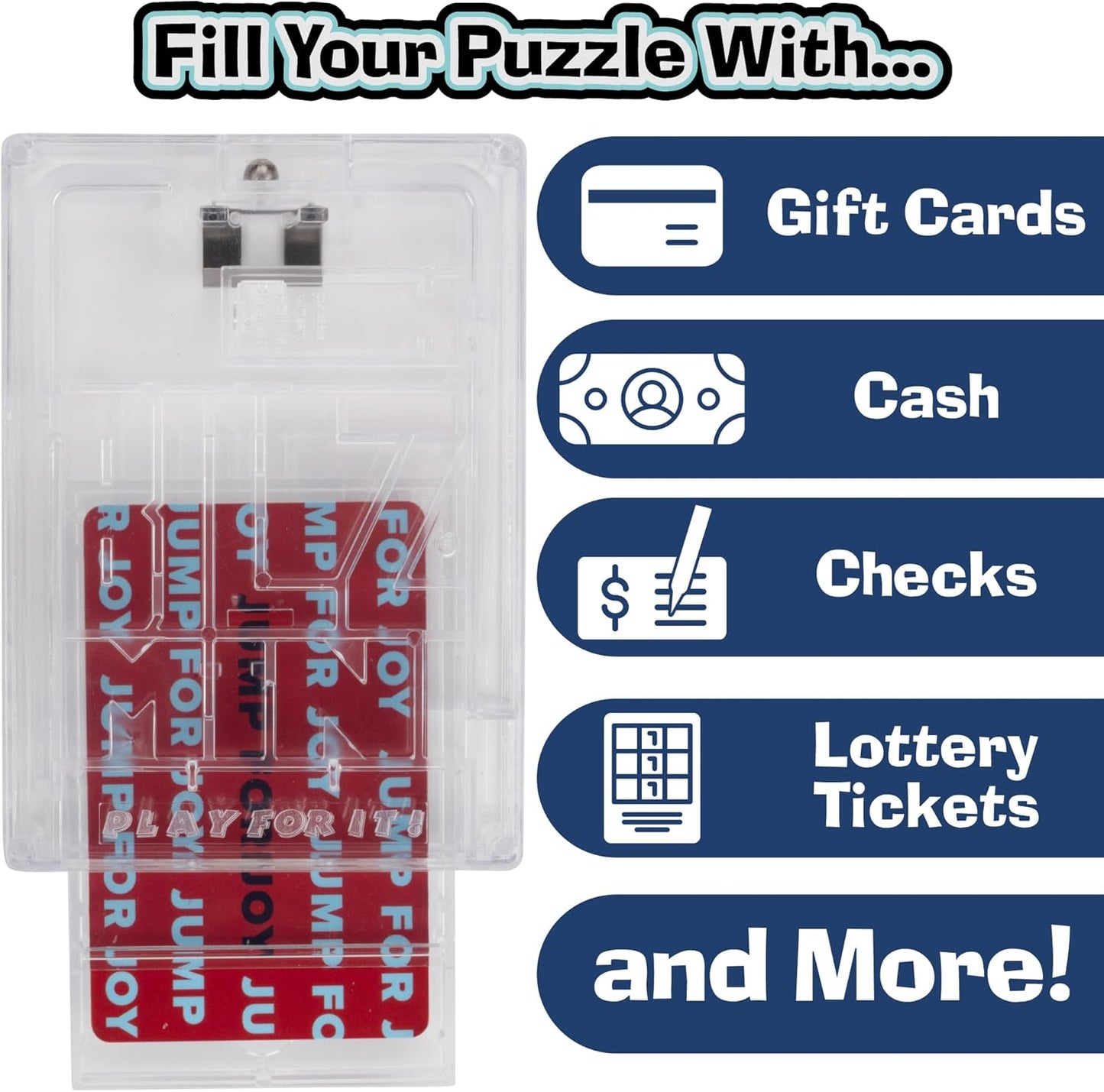 BILZ Money Puzzle - Brain Teasing Maze for Cash or Gift Cards - Fun Way to Give Gifts - Perfect for Easter Baskets and Holiday Presents - Reusable Puzzle for Kids, Adults and All Ages (2 Pack)