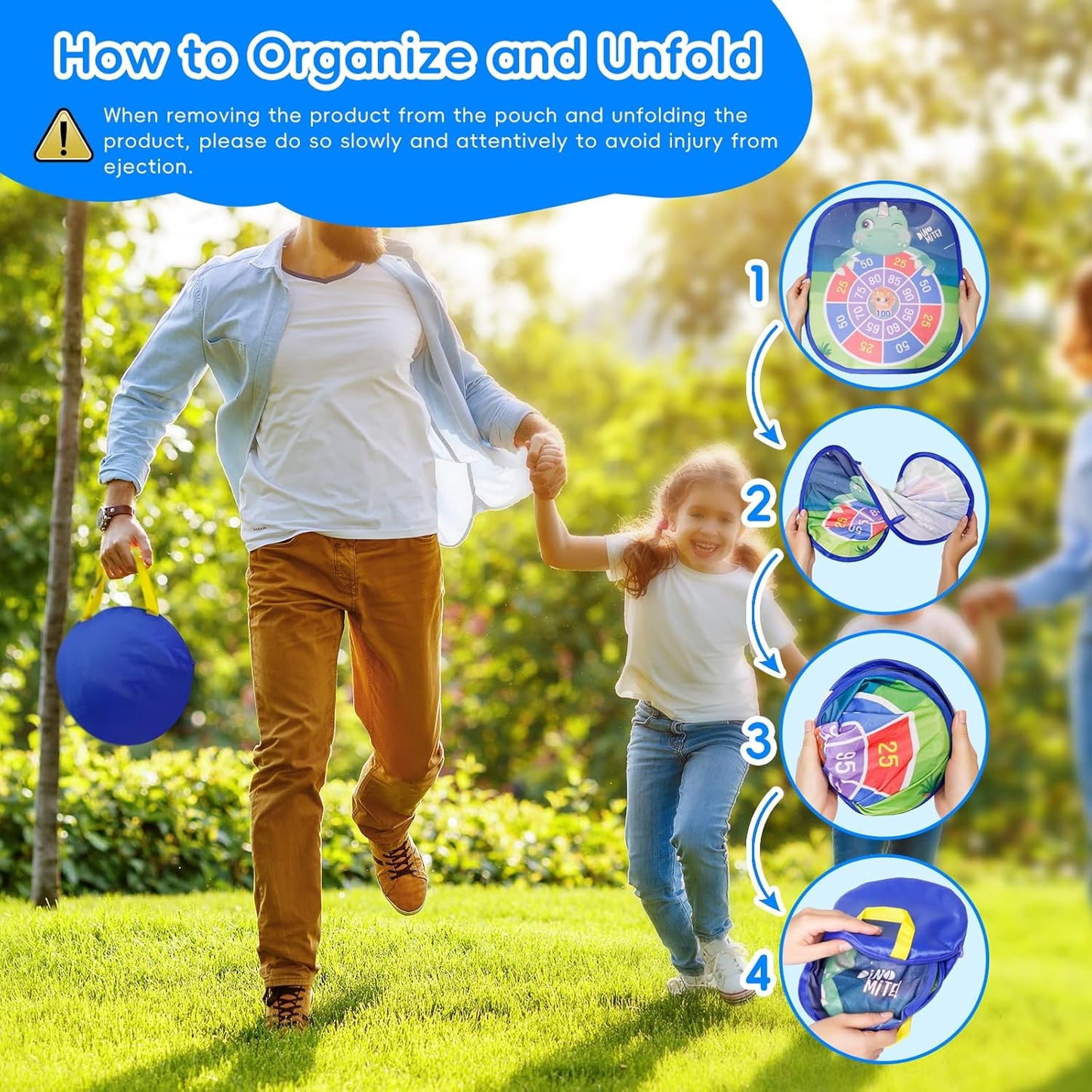 Bean Bag Toss Game for Kids - 5IN1 Kid Cornhole Toys Set, Over 3 Years Toddlers Children Backyard Beach Lawn Outdoor Indoor Throwing Toy to Boys Girls Birthday Family Party Christmas Easter Gift