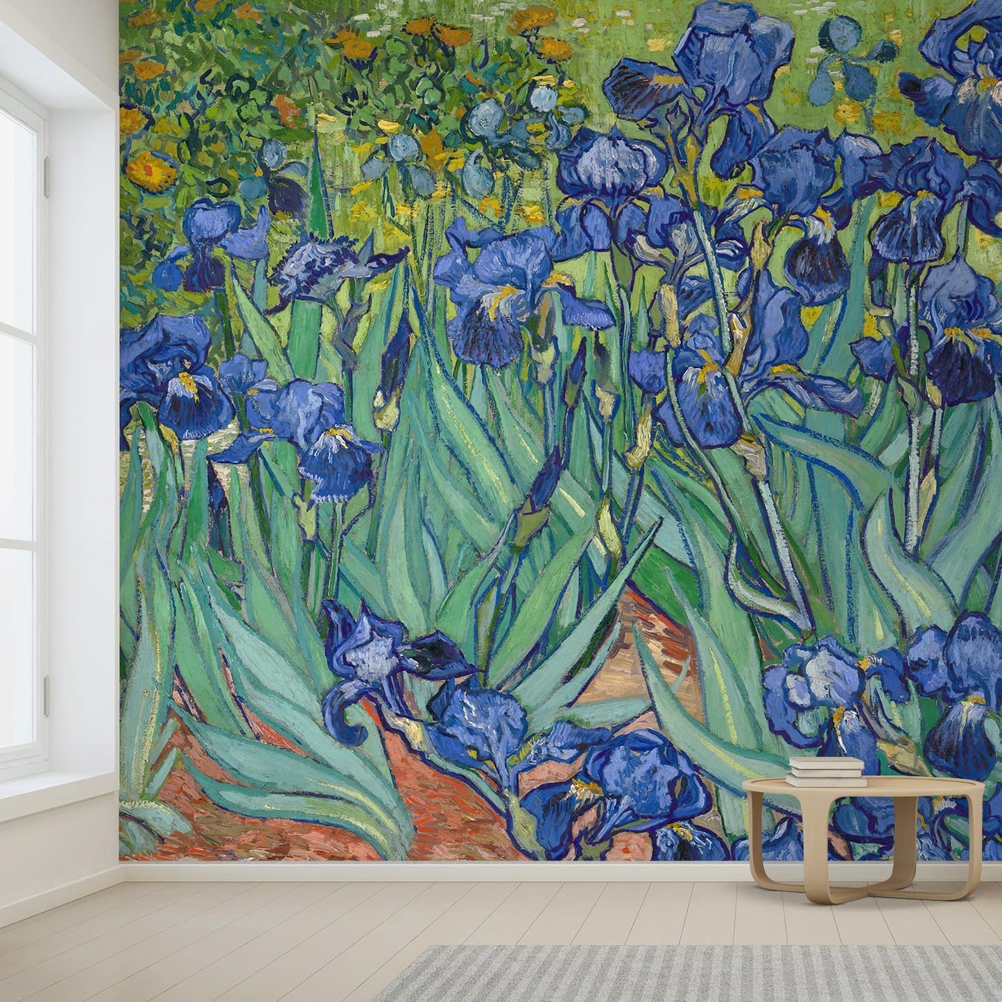 wall26 Irises by Vincent Van Gogh Dutch Impressionism 20th Century Artist Peel and Stick Large Wall Mural, Removable Wallpaper, Home Decor - 132x192 inches