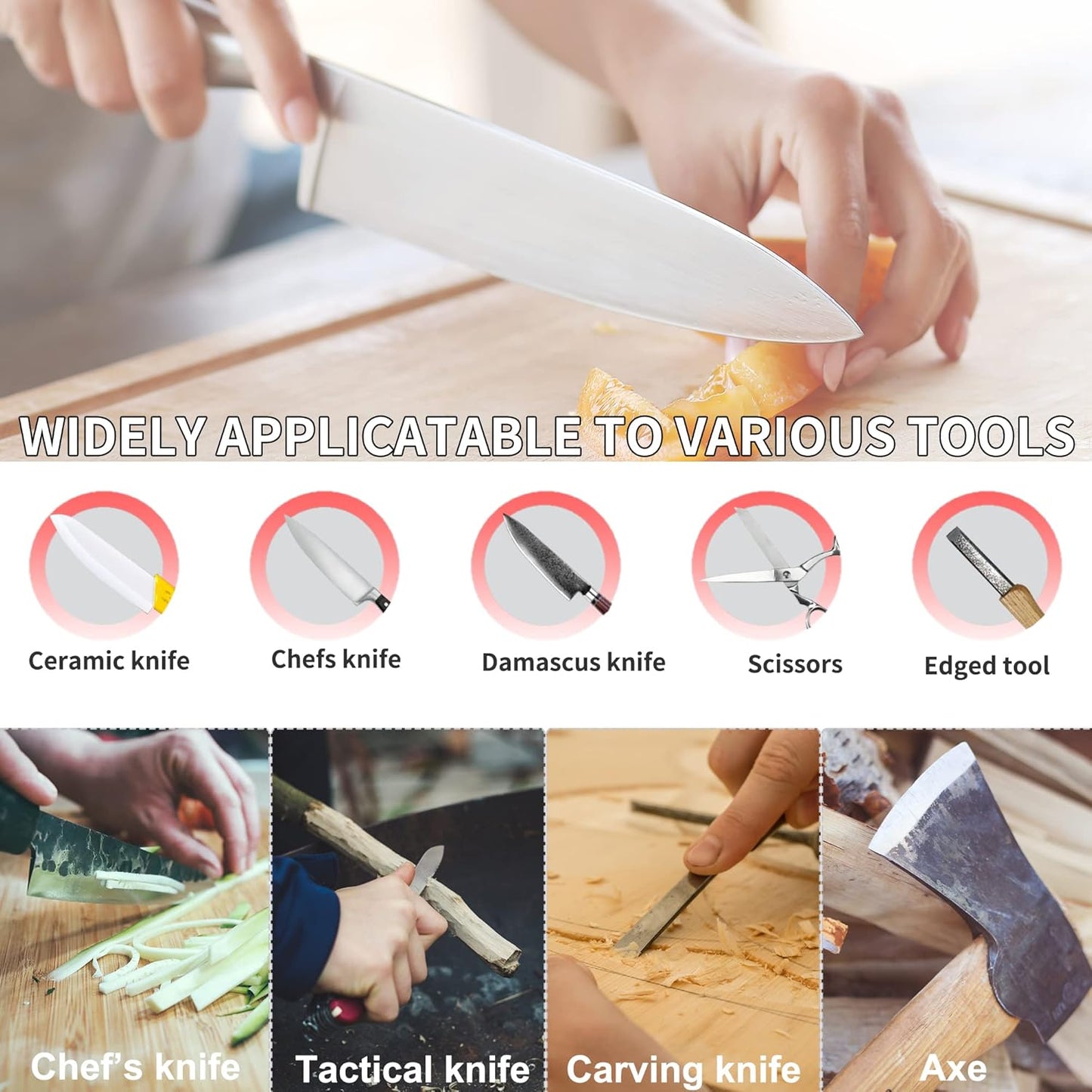 CWOVRS Diamond Knife Sharpening Stone Double-Sided, Diamond Sharpening Plate Honeycomb Surface Plate with Non-Slip Base for Scissors Knives Outdoor Kitchen Sharpen Tools Coarse 600# / Extra Fine 1200#