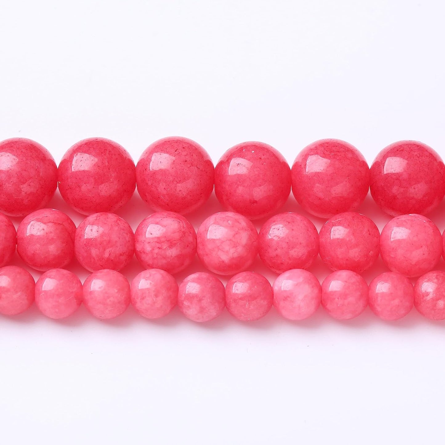 90PCS 4MM Red Rhodonite Jade Natural Gemstone Round Stone Beads for Jewelry Making DIY Energy Stone Healing Power Bracelet 15"