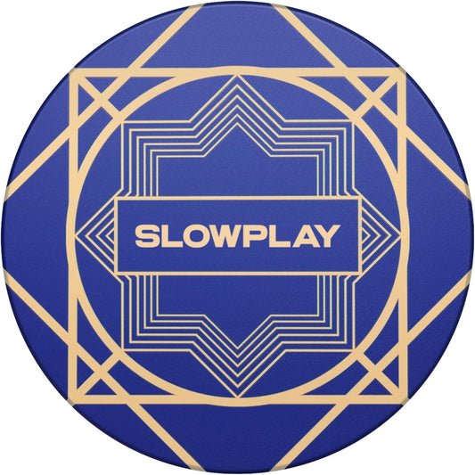 SLOWPLAY Nash Ceramic Poker Chips in Bulk, Casino Grade Ceramic 12-Gram Poker Chip for Texas Hold'em, 43mm Professional Chips Pack of 50 (Blue)