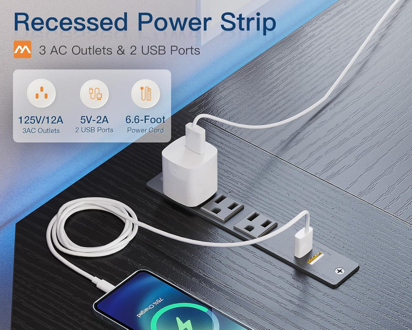 Coleshome 66" L Shaped Gaming Desk with Outlet, L Shaped Desk with CPU Stand, Corner Computer Desk, Home Office Desk, Writing Desk, Black