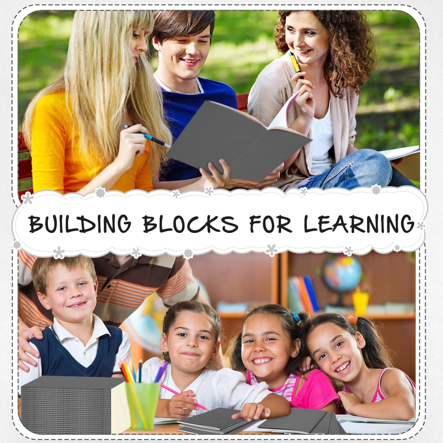 Handepo 100 Pack Composition Notebooks A5/A6 Ruled Lined Composition Kraft Notebooks Bulk Soft Cover Journals Travel Diary Memo for Students Classroom Office Supplies(A5,Gray)