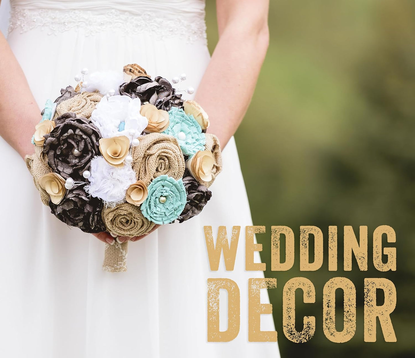 VViViD Burlap Fabric Roll (17” x 25ft) Natural Jute for DIY Crafts, Wedding Decorations, Gift Wrapping & Home Accents