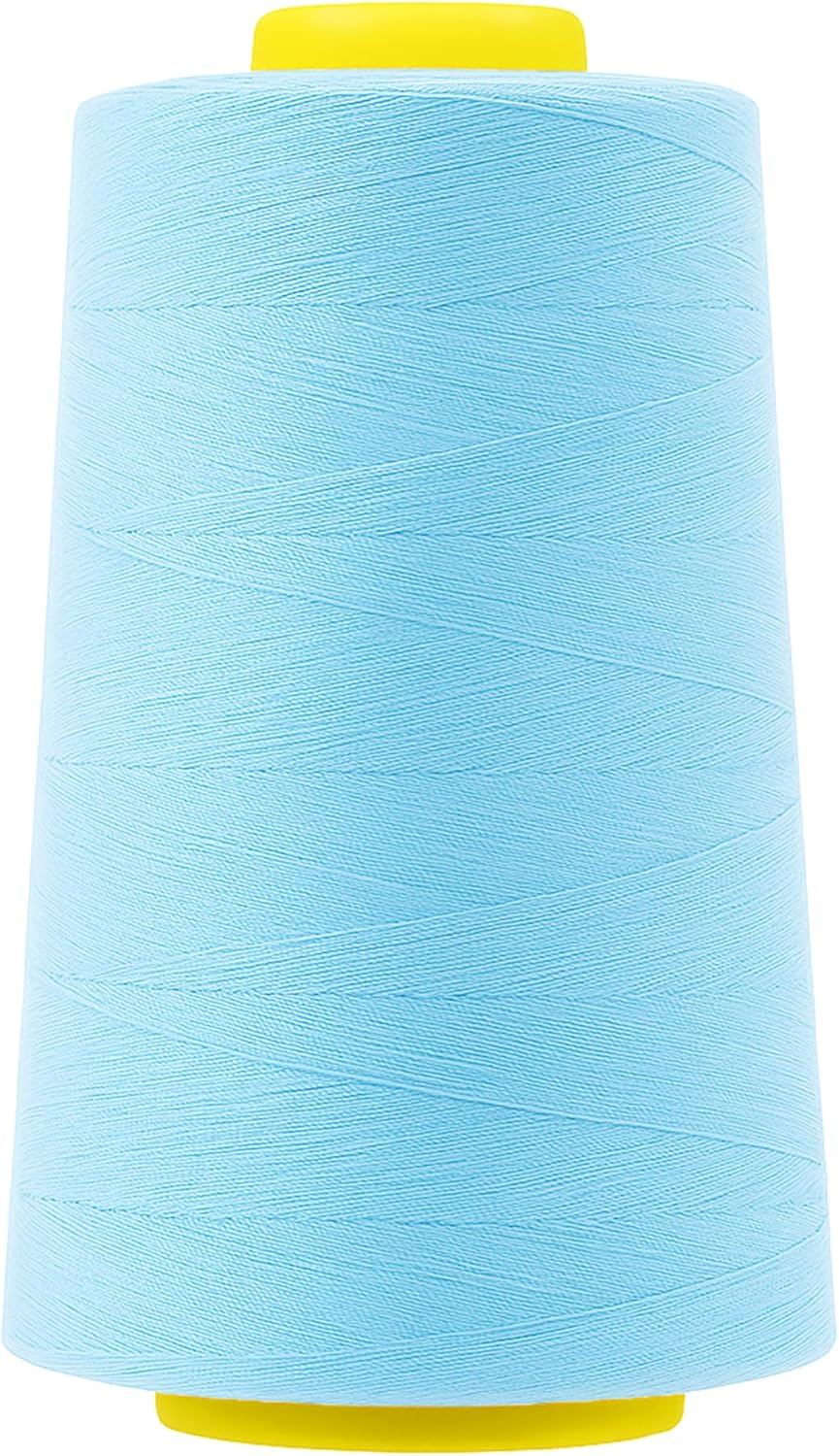 Mandala Crafts 4 Pack of Serger Threads Cones Spools - 40S/2 24000 Yards Polyester Baby Blue Threads for Sergers Machine and Overlock Quilting Sewing Machine