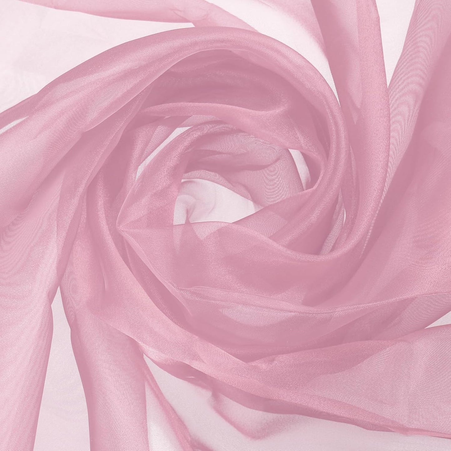 MECCANIXITY Iridescent Sheer Organza Fabric, 2 Yards x 59 Inches Solid Holographic Shiny Fabric Organza Cloth for Wedding, Curtains, Costume, Photo Background, Bean Powder