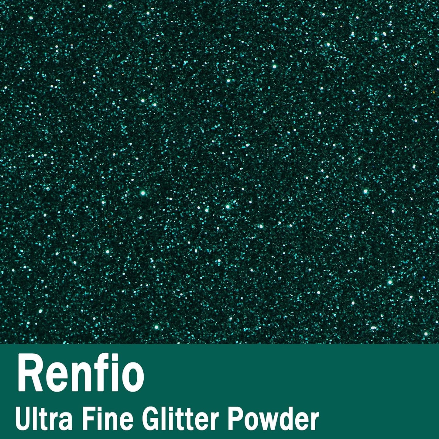 Renfio Ultra Fine Glitter Powder Metallic Resin Glitter 2.11 Oz (60g) PET Flakes Crafts Sequins 1/128" 0.008" 0.2mm Epoxy Chips Flakes for Tumblers Slime Christmas Decoration - Dark Green