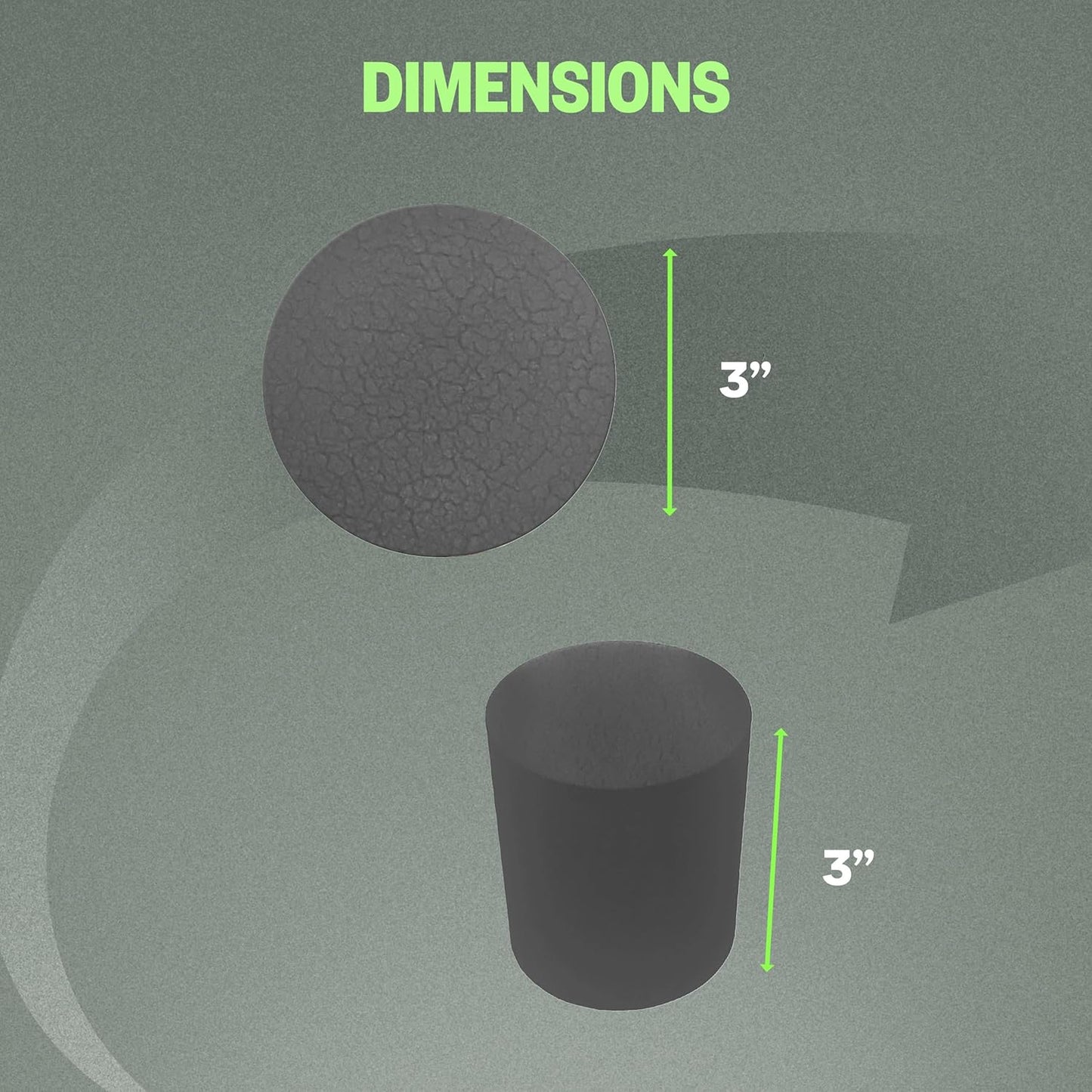 XCEL Floral Foam Blocks - Reusable, Weather Resistant Foam - Perfect for Fresh & Artificial Flower Arrangements, Crafts, Planter Boxes, Home Decor & More - 10-Pk, Gray (3” x 3”, Round)