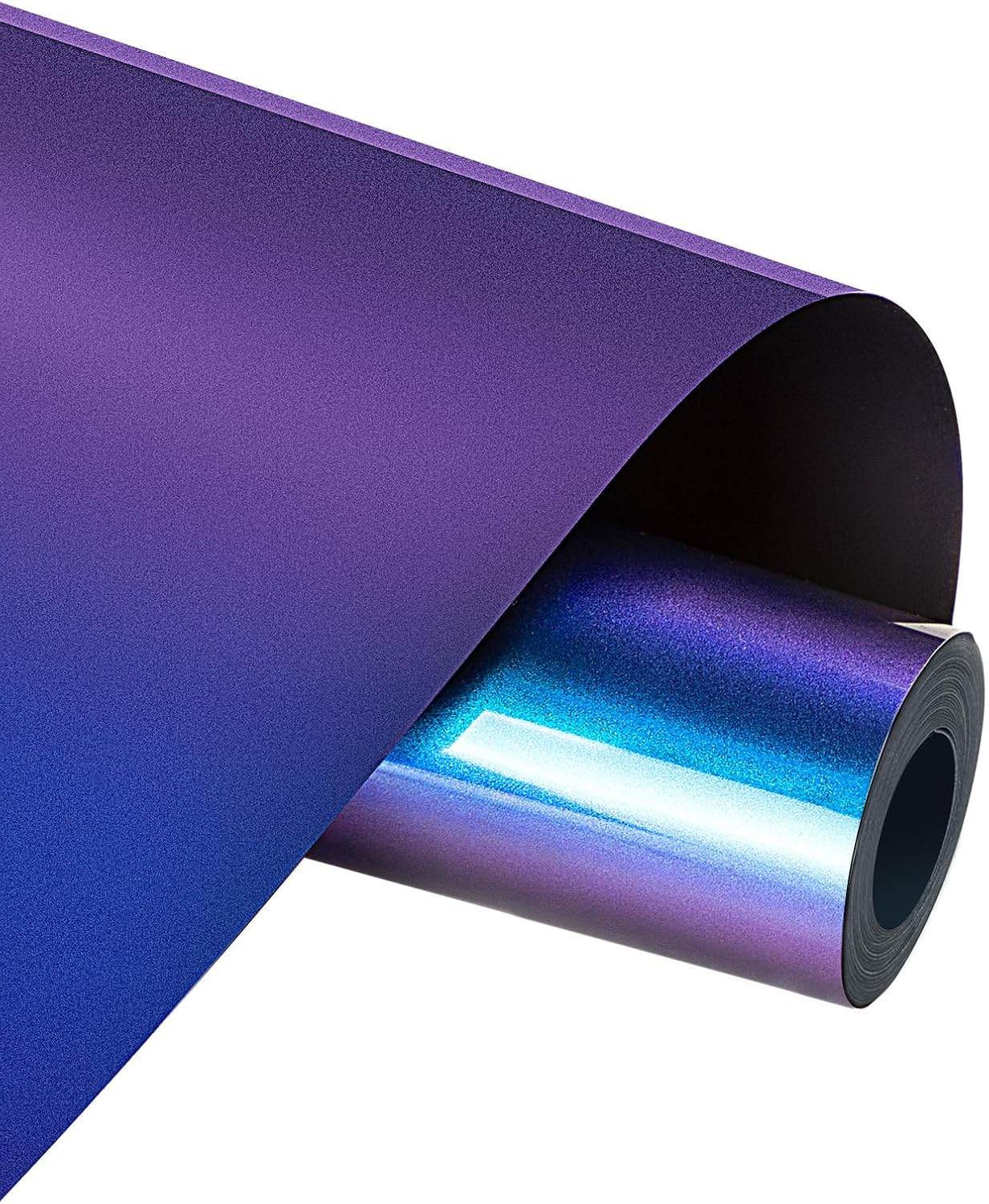 HTVRONT Chameleon HTV Heat Transfer Vinyl - 12" x 8ft Purple to Royal Blue HTV for Shirts, Iron on Vinyl for All Cutting Machine - Easy to Cut & Weed for Heat Transfer Design