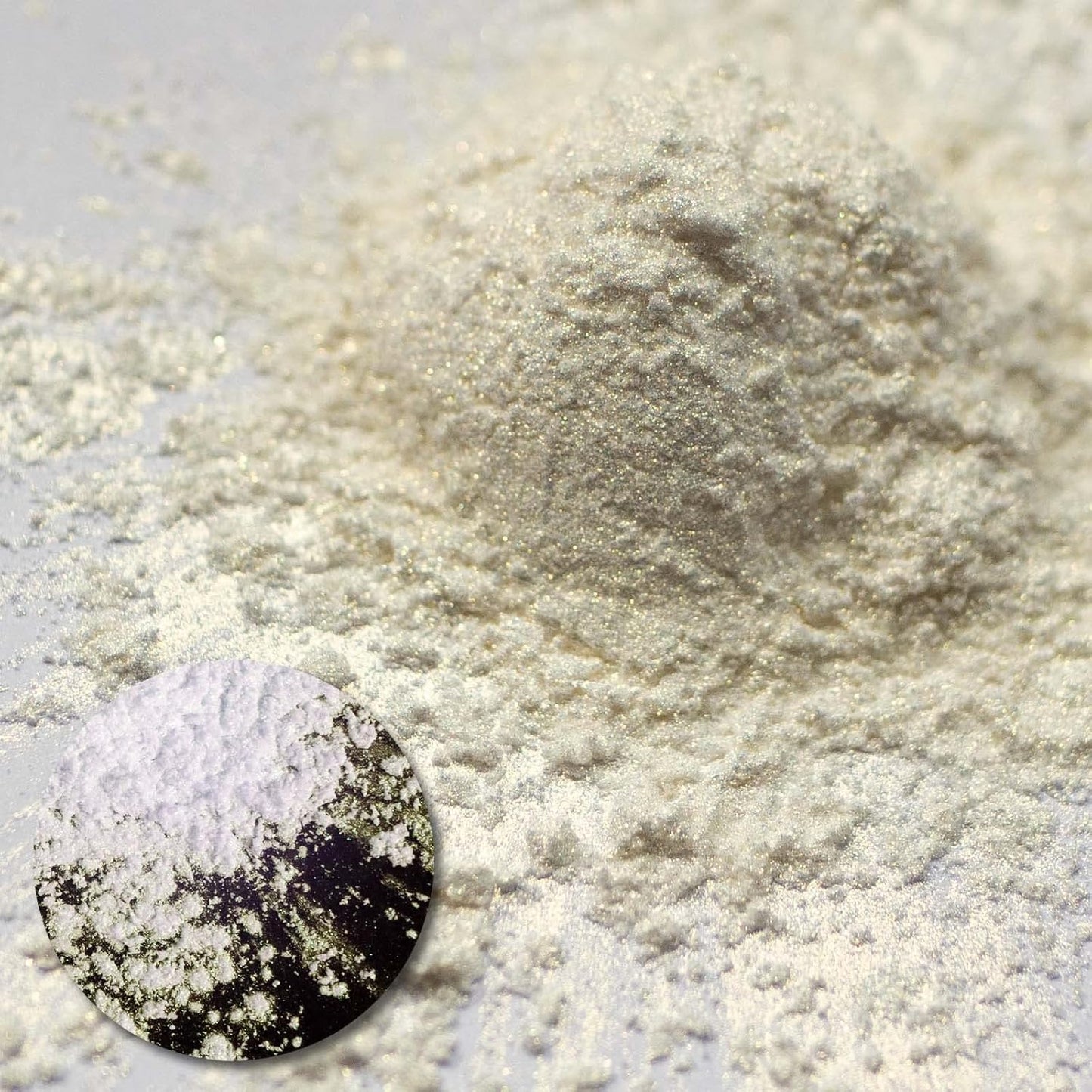 Ceya Interference Mica Powder, 1.8oz/ 50g Ghost Gold Chrome Nail Powder, Cosmetic Grade Pearlescent Effect Color Shift Pigment for Epoxy Resin, Makeup, Nail Polish, Soap Dye, Candle Making,Slime,Paint