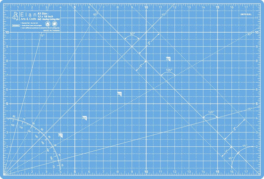 Elan Cutting Mat A3 Blue, Self Healing Cutting Mat 12x18 Inch, 5-Ply Craft Board Blue, Hobby Board for Crafts 12x18 Inch
