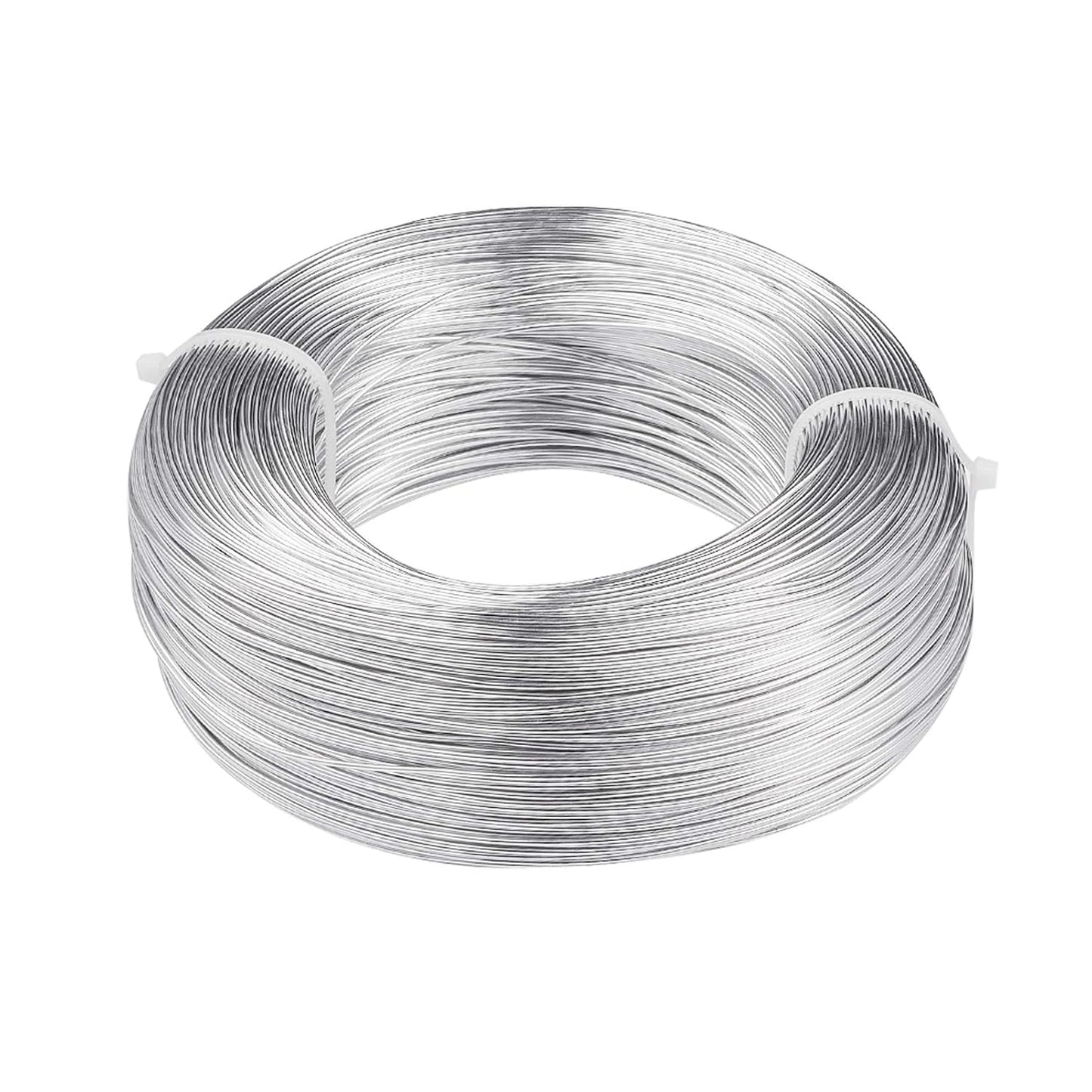 Fashewelry 656 Feet 18 Gauge Aluminum Wire Silver 1mm Bendable Metal Craft Wire for Beading Jewelry Craft Making