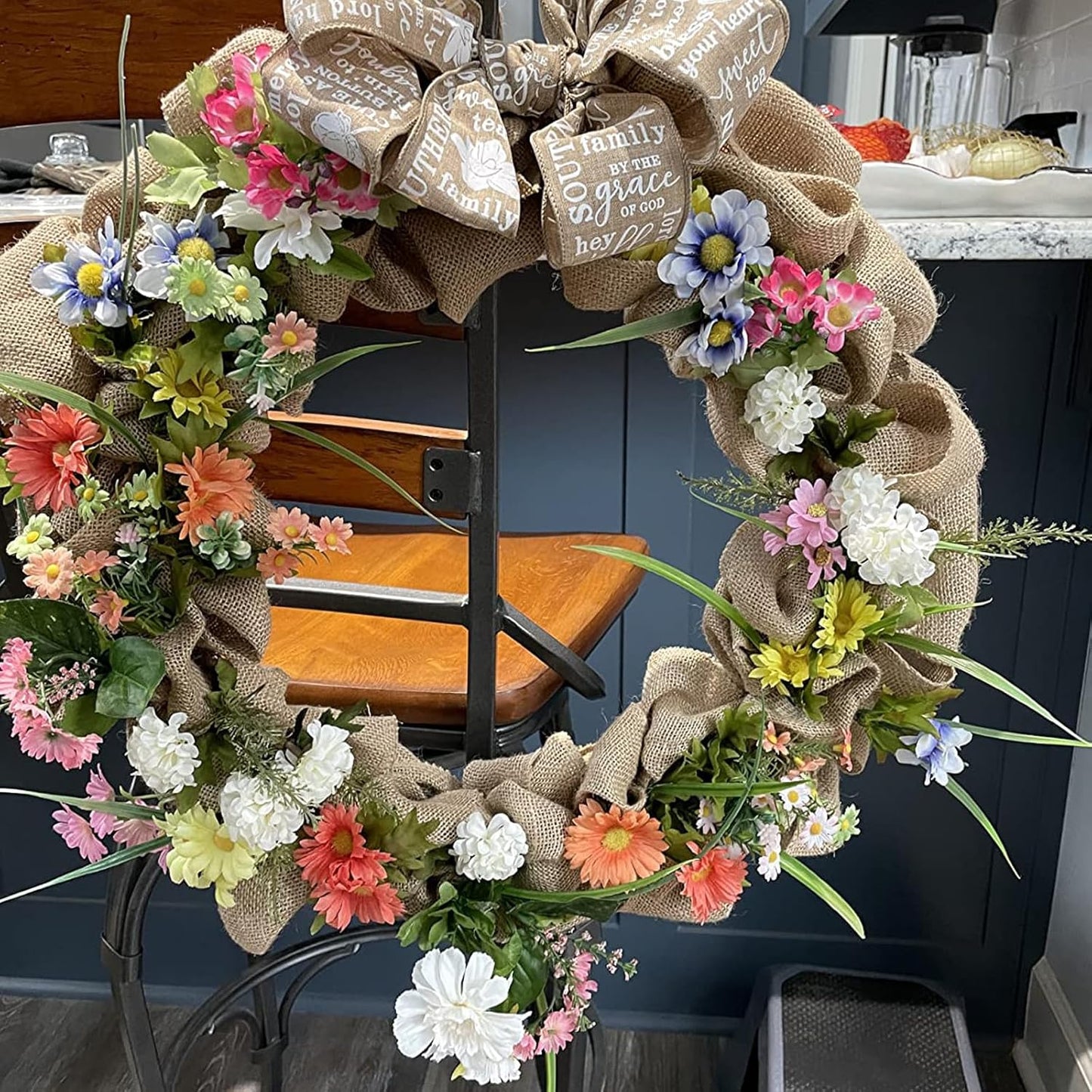 KINJOEK 6 Inch Wide 11 Yards Burlap Ribbon, Natural Jute Fabric Ribbon Crafts Ribbon for Christmas Wedding Gifts Burlap Fabric DIY for Decoration