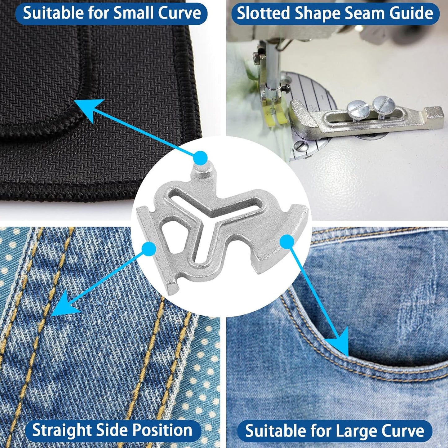 Magnetic Seam Guide,Plum Blossom Positioning Gauge for Sewing Machine,4 Pieces Sewing Machine Accessories for Beginners & Professionals