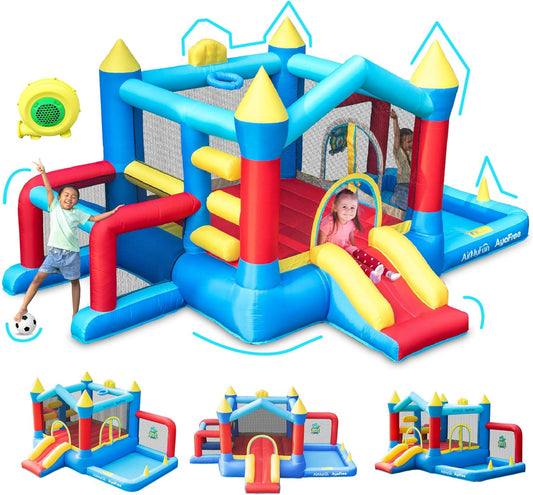 AirMyFun Bounce House for Kids 3-6, Premium Material Bounce House with Slide,Indoor Outdoor Inflatable Bounce House, Includes Blower – Bouncy Castle for Fun & Birthdays