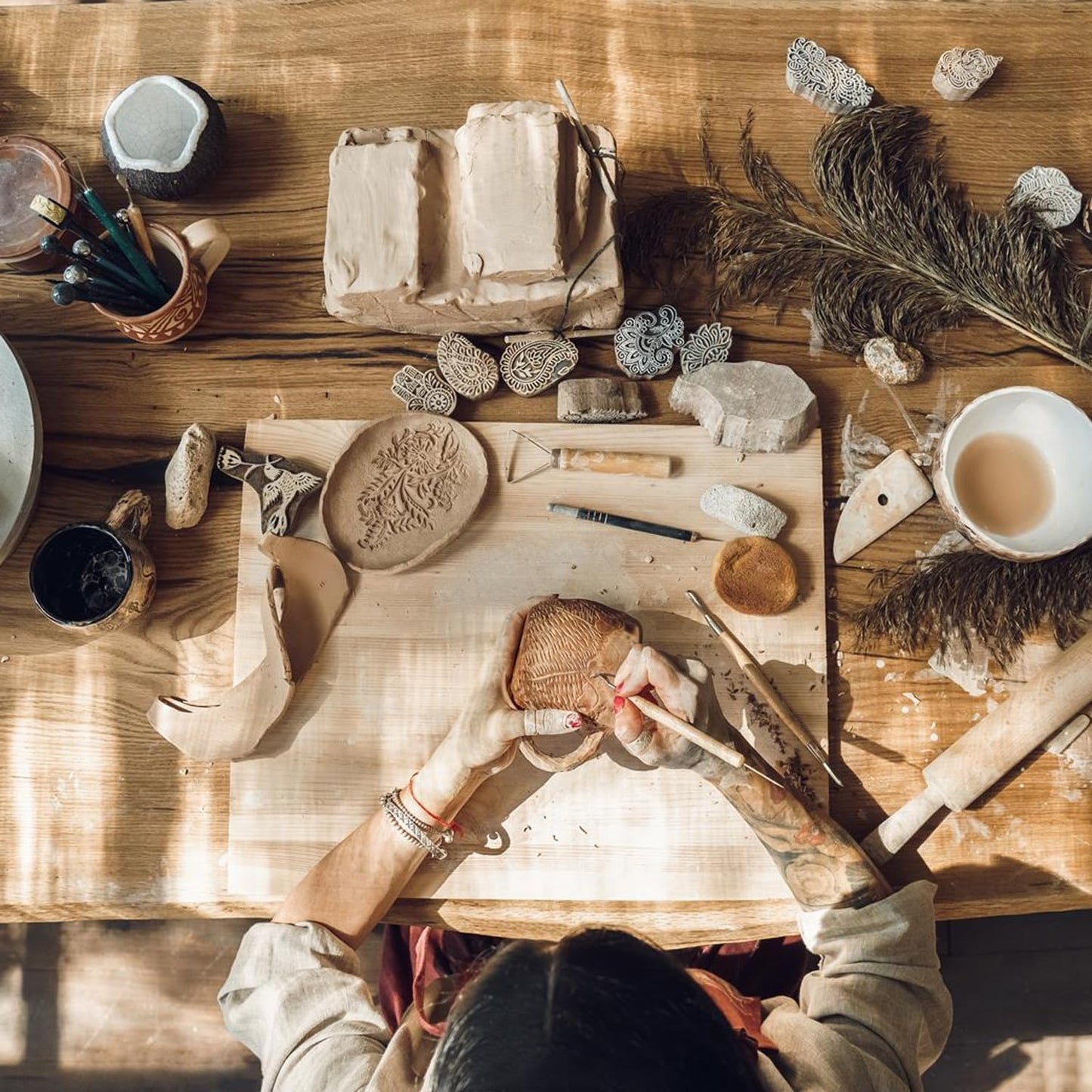 Art Advantage Wipe Out Tool, Double-Ended, Ceramic Tools, Ceramics Tools, Ceramics Tool Kit, Clay Paint Remover, Ceramic Tools for Pottery, Wipe Out Tools