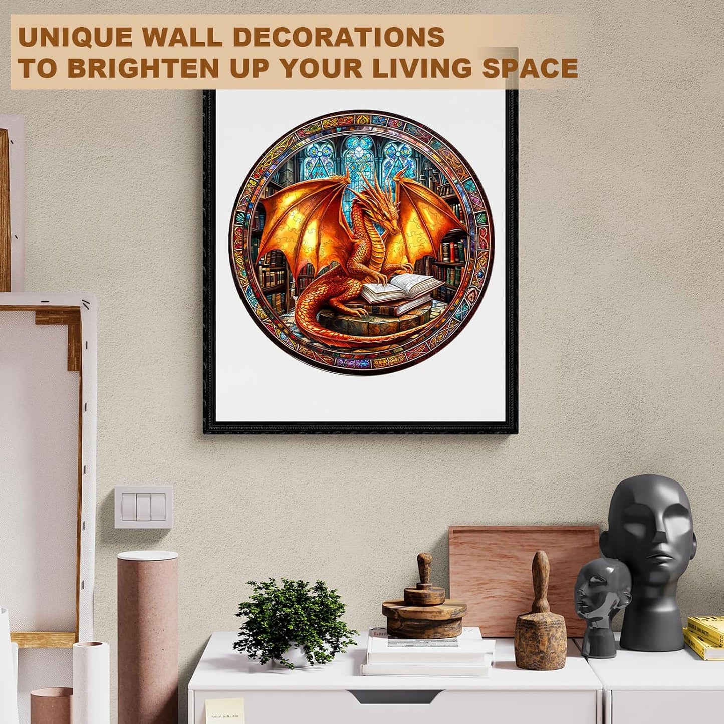 Wooden Puzzles for Adults, Dragon Wooden Puzzle,Extraordinary Gift for Friends and Family - Perfect for Relaxation and Focus.(11.4 * 11.4 in 200pcs)