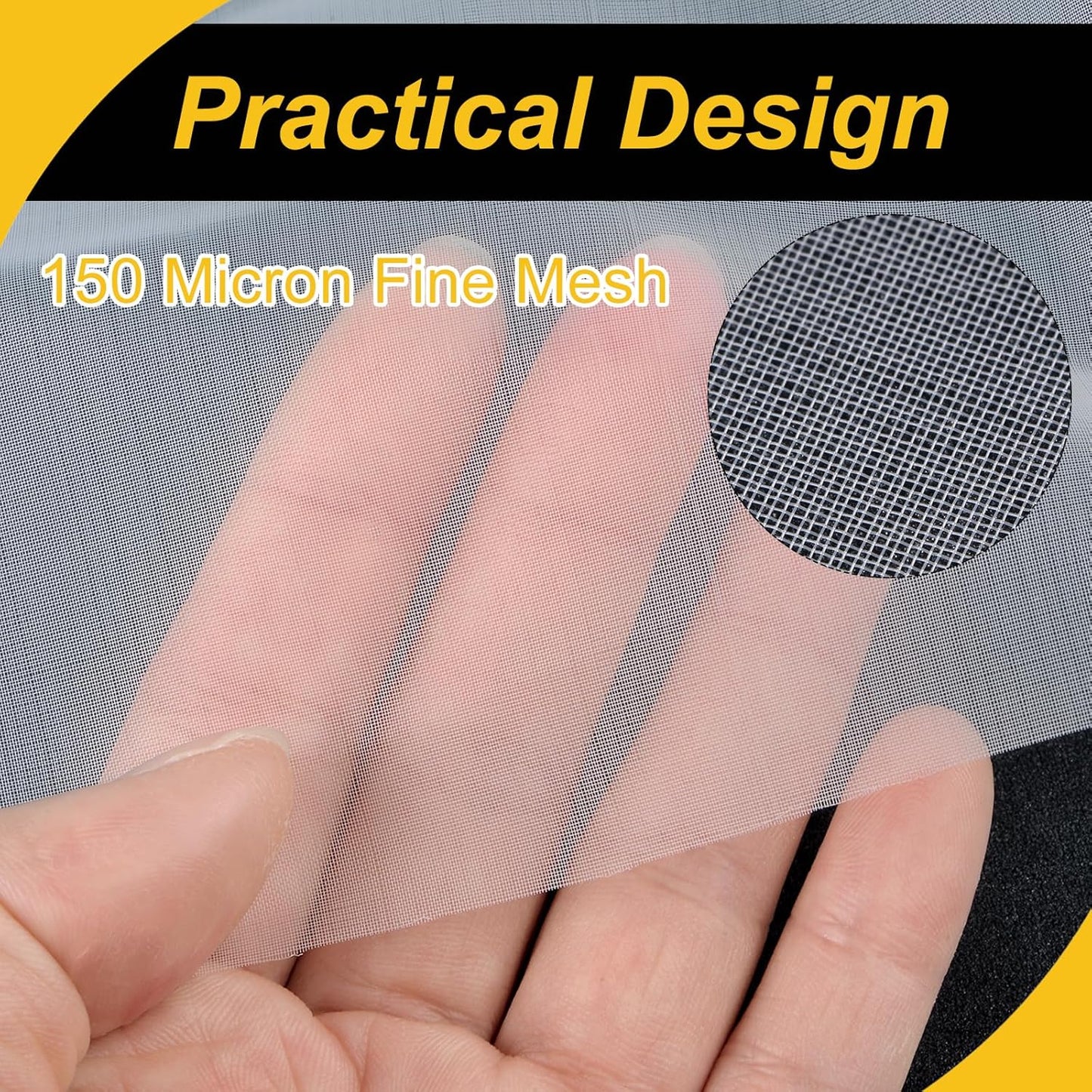 100 Mesh Paint Nylon Mesh Filter Woven Net Sheet Filter Cloth (39"x39")
