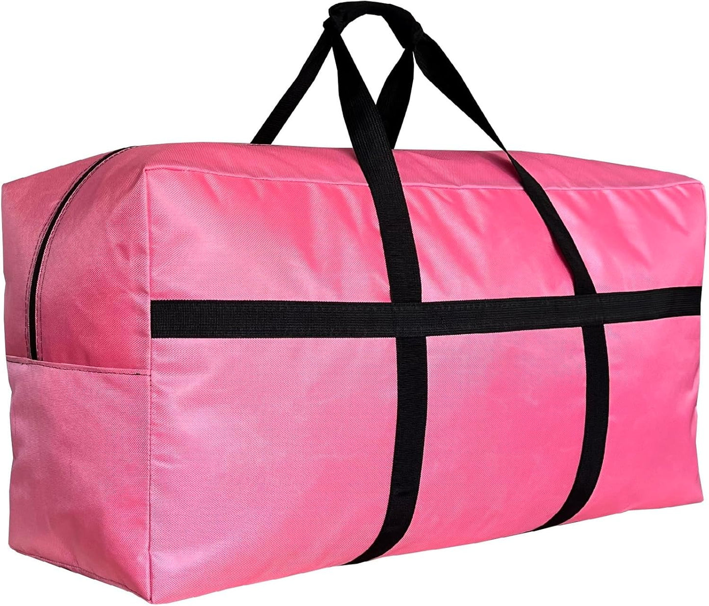Extra Large Storage Duffle Bag for Travel, Big Foldable XL Duffle Bag for Traveling - Pink