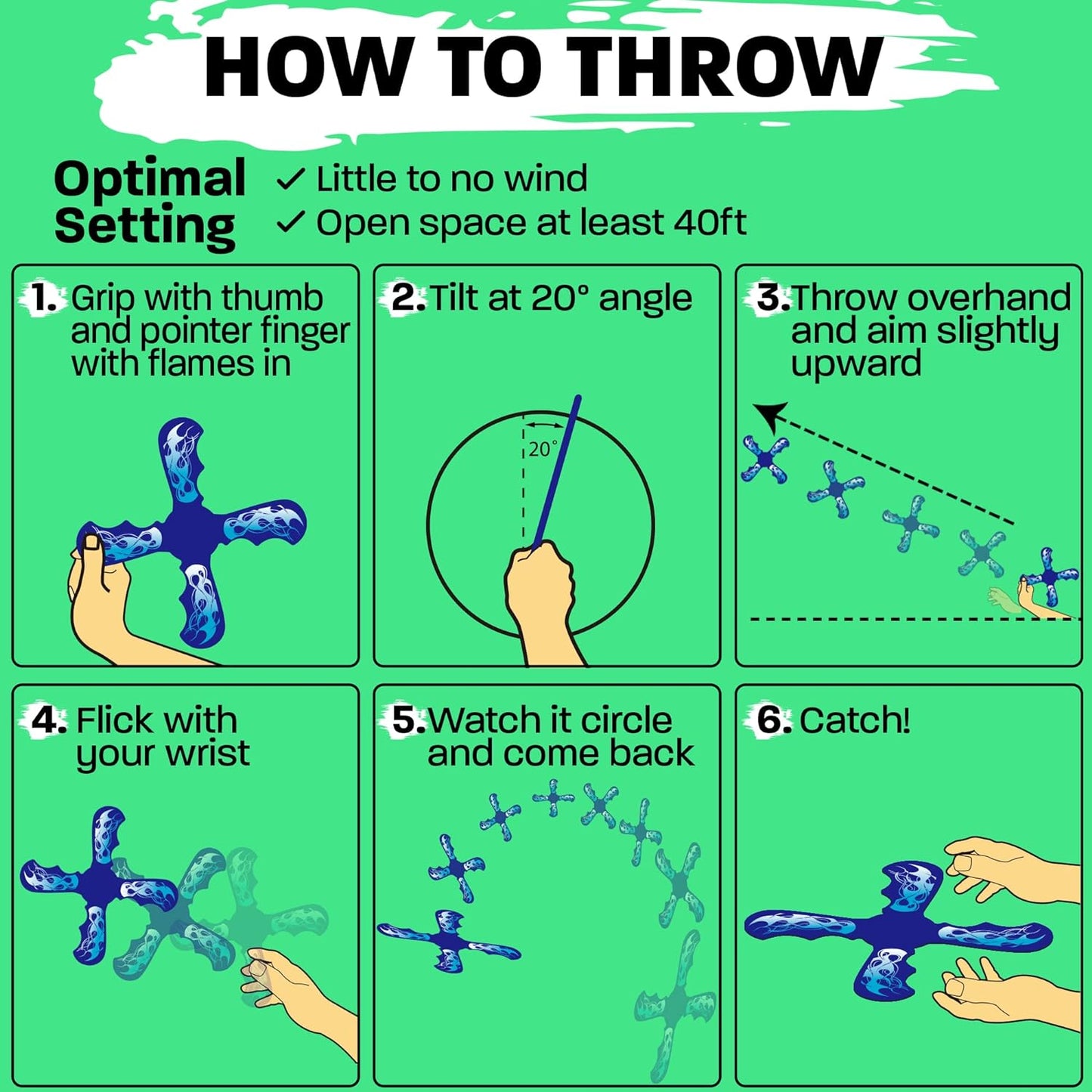 Fun Boomerang for Kids - Stocking Stuffers for Kids 8-12 - Soft & Easy to Use - Best Gifts for 6 7 8 9 10 Year Old Boys & Girls + 2025 Top Toys for Boys Age 8-12 - Fun Outdoor Toy for Boy Gift Ideas