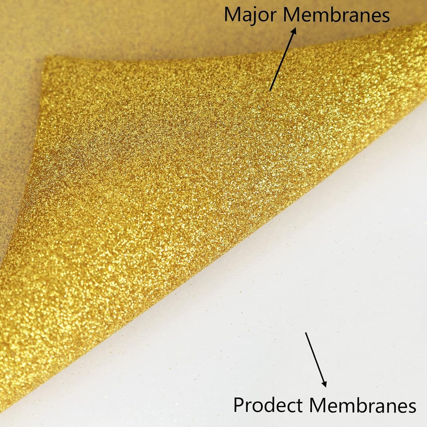 FUNKAKA Glitter Golden HTV Heat Transfer Vinyl Rolls, 12" x 25ft PU Iron on Vinyl for T-Shirt Golden Glitter HTV Vinyl for All Cutter Machines Easy to Cut & Weed for Heat Vinyl Design