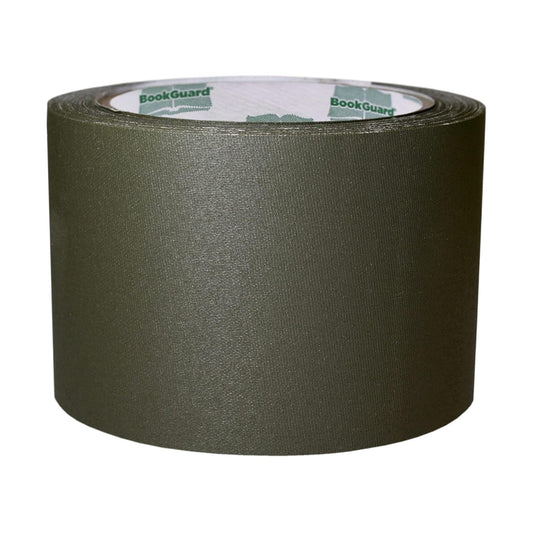 BookGuard 3 inch Premium Bookbinding Repair Cloth Tape, 15 Yard Roll, Olive