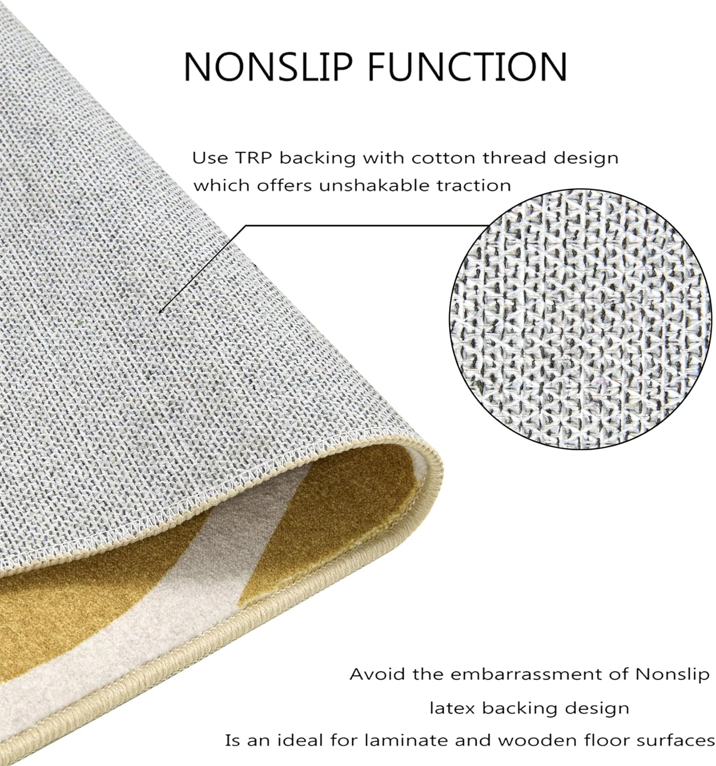 RoomTalks Cute Pink Nuresry Rug Washable, Boho Modern Contemporary Aesthetic 4x6 Area Rugs for Bedroom Dining Living Room Dorm, Abstract Art Tropical Leaves Thin Indoor Entryway Rug Carpet