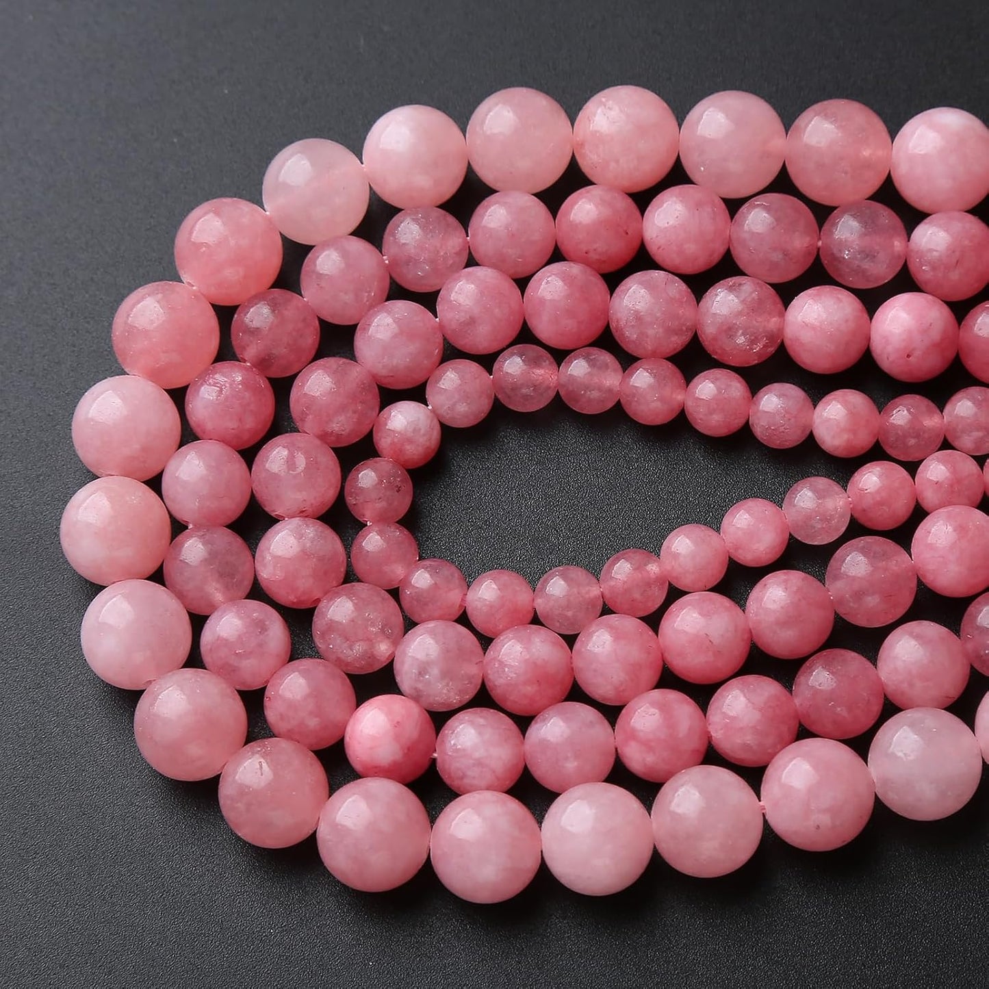 60pcs 6mm Natural Rose Pink Chalcedony Stone Round Loose Beads for Jewelry Making DIY Bracelets Necklaces Crystal Energy Healing Stone Beads 15" (6mm, Rose Pink Chalcedony)
