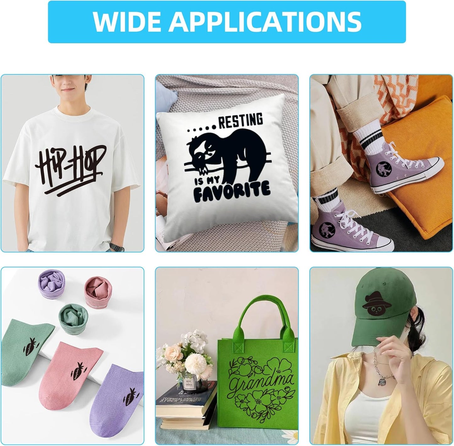 Guangyintong Black HTV Heat Transfer Vinyl Rolls, 12" X 100ft Iron on Vinyl PVC Adhesive for T-Shirt, Easy to Cut & Weed for DIY Design