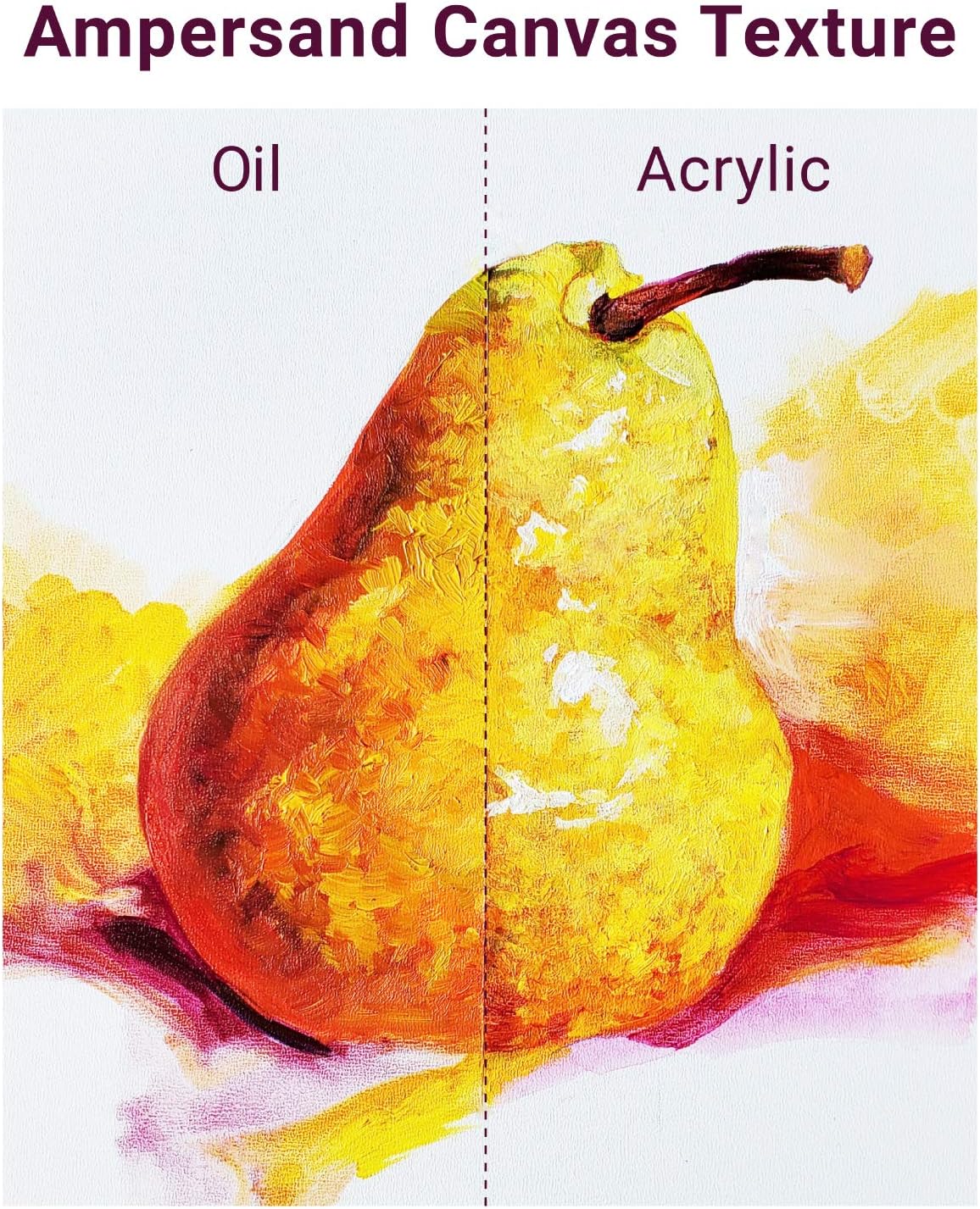 Ampersand Art Supply Wood Gesso Art Painting Panel: Canvas Texture, 3/8 Inch Depth, 10" x 10"