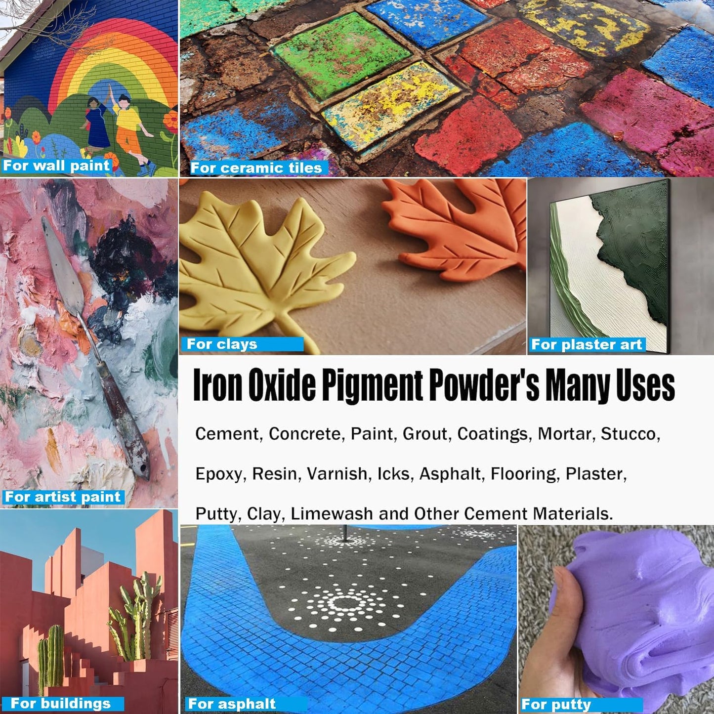 Concrete Cement Pigment-0.44lb 200g Red Iron Oxide Pigment Powder, Concrete Cement Dye Color Pigment for Brick, Tile, Clay, Lime, Mortar, Grout, Plaster, Paint, Bath Bombs(Red,0.44lb)