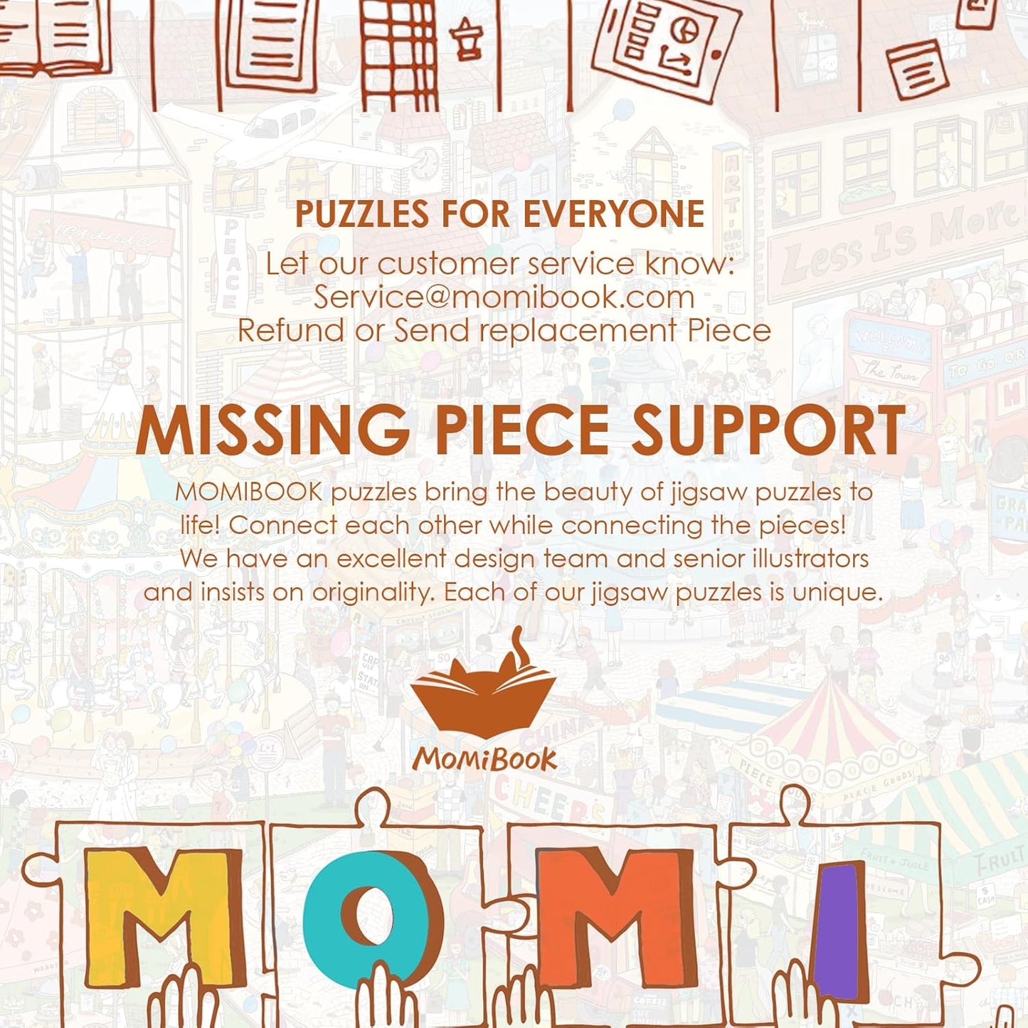 MOMIBOOK Puzzles for Adults 1000 Pieces Jigsaw Puzzles of Weekends in a Small Town, Painting Image Difficult Challenging Hard Impossible Puzzle Unique Funny Party Christmas Birthday Gifts