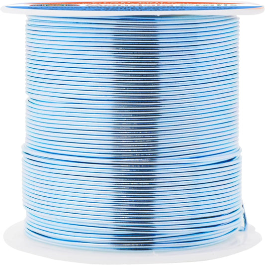 Mandala Crafts 20 Gauge Anodized Aluminum Craft Wire for Jewelry Making - 100 FT Colored Flexible Ice Blue Wire - Bendable for Bonsai Armature Crafting Sculpting