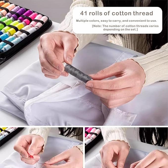 Forypretty Sewing Kit for Adults, 240 PCS Needle and Thread Kit for Sewing with Tailor Scissors & Accessories, 43 XL Thread Spools, Travel Sewing Kit for Beginners