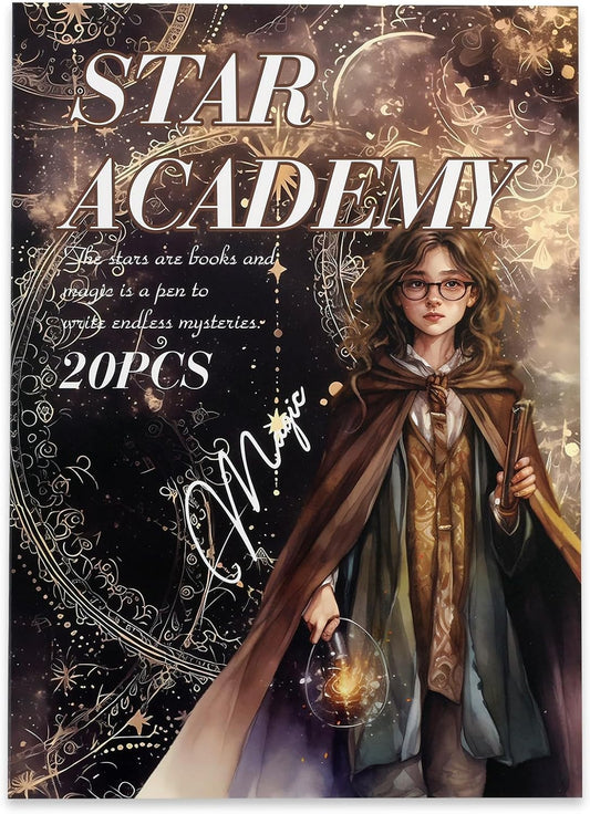 Fantasy Scrapbook Stickers 20 Sheets 240 Pre-Cut Magic Washi Stickers for Journaling PET Transparent Book Sticker Decorative or DIY Paper Crafts, Arts and Crafting Projects