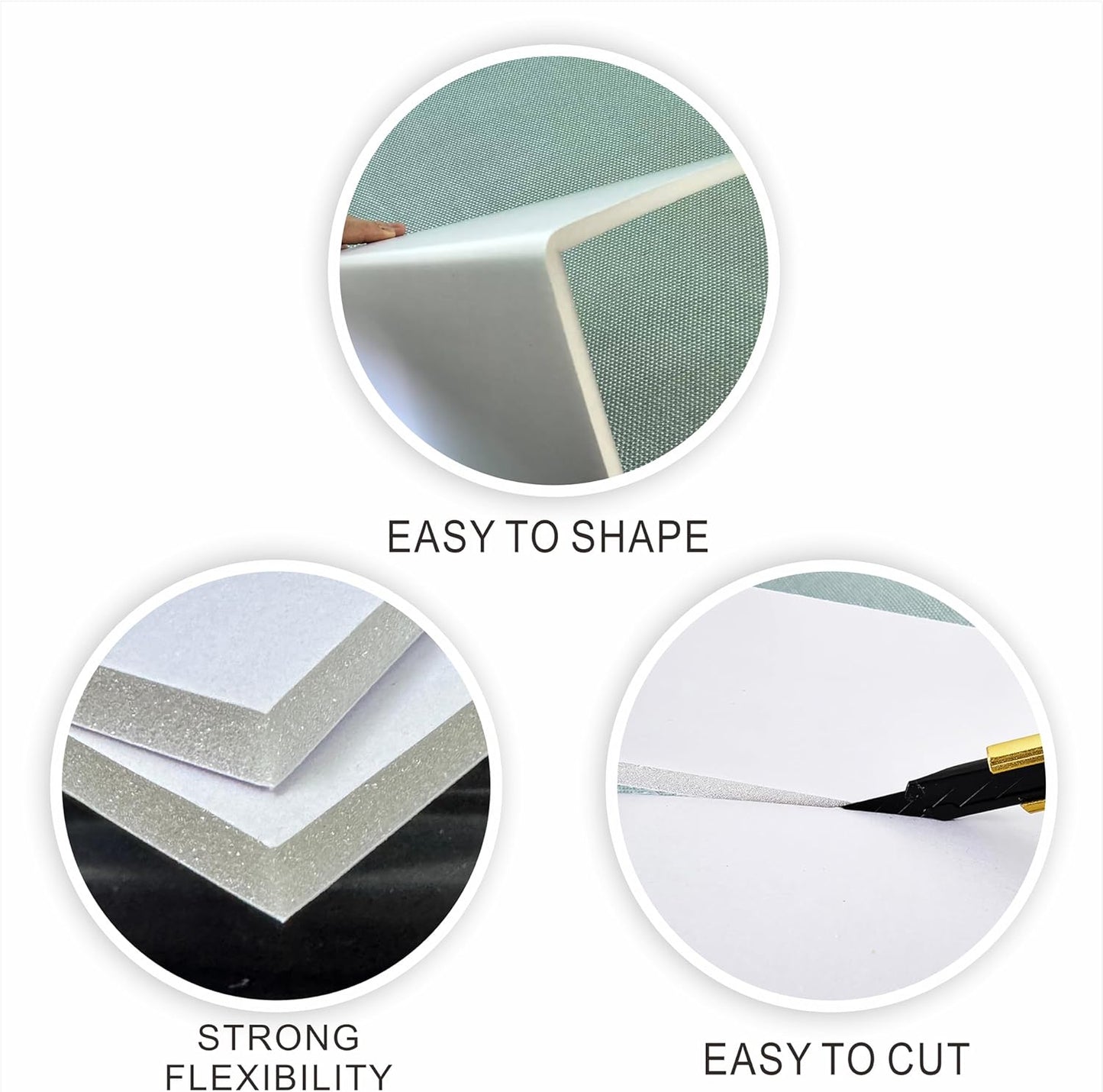 Foam Board 12 x 16 in, ZXUNLIEH 12 Pack White Poster Board, 3/16 in Thick Craft Foam Core Board, Puzzle Board, Double Sided, Foam Sheets for Picture, Project, Presentation, Artwork, Signage and Crafts